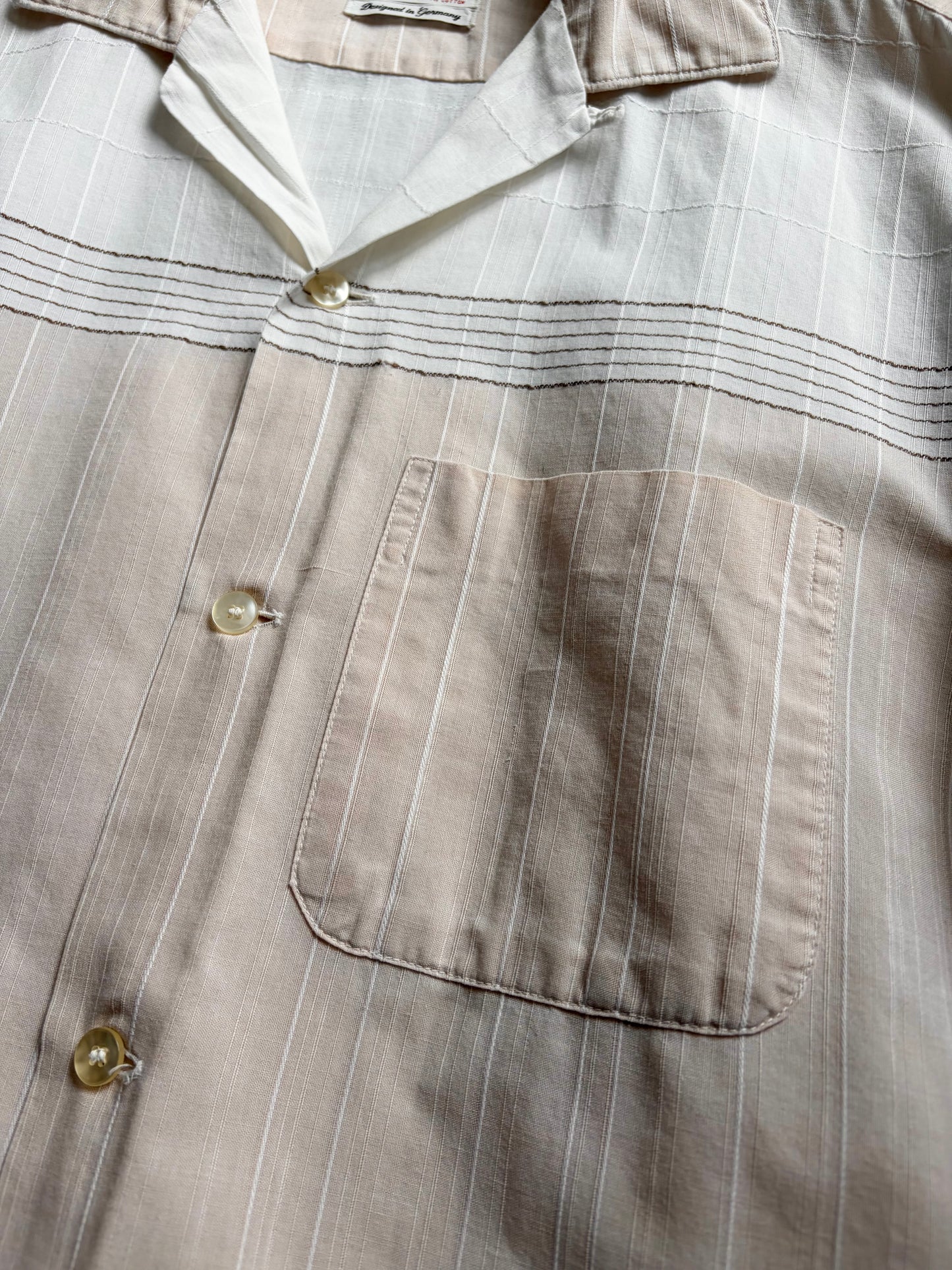 60's ARROW vintage open collar shirt "Made in USA"