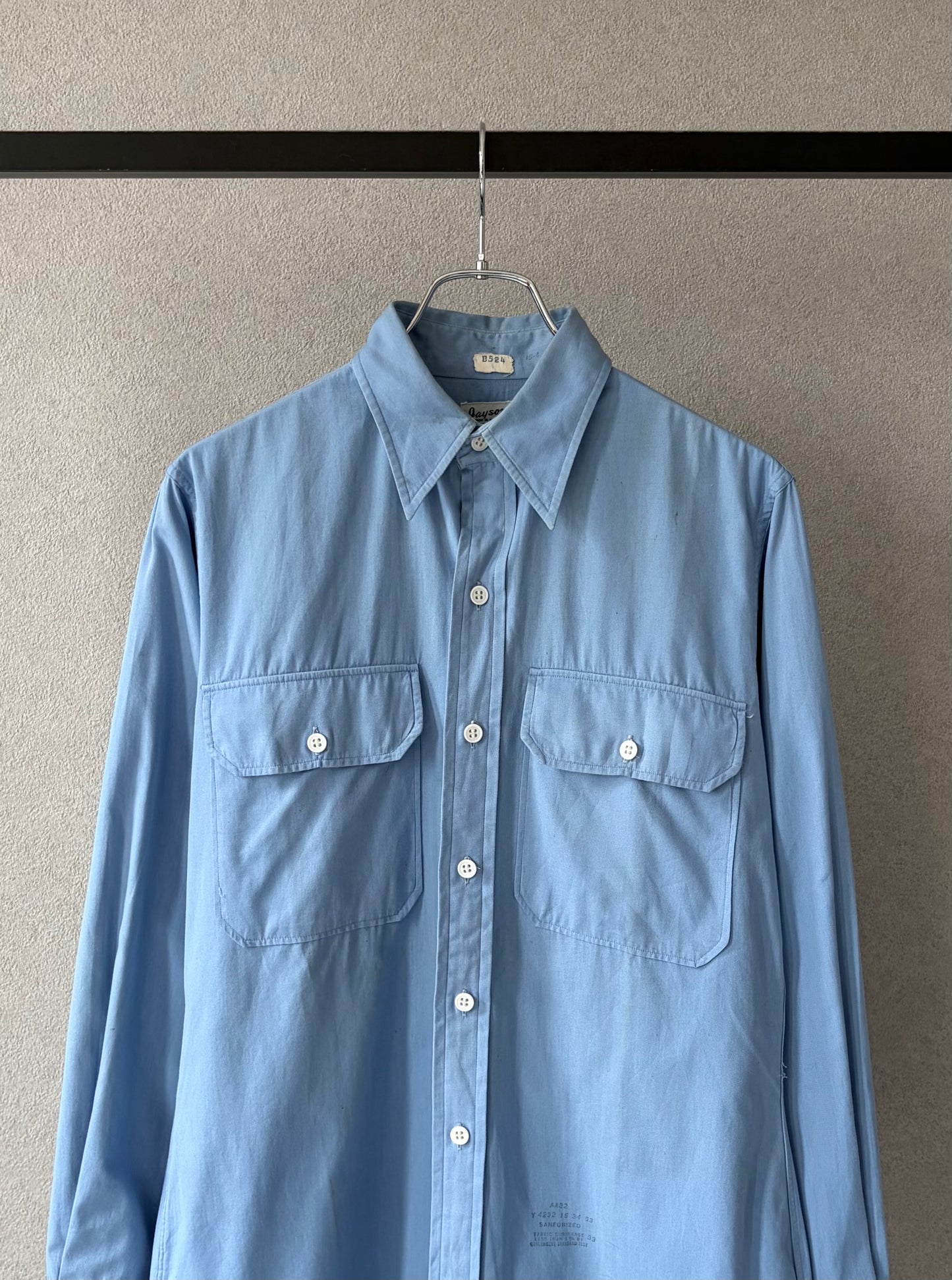 60's VINTAGE work shirt "Made in USA"