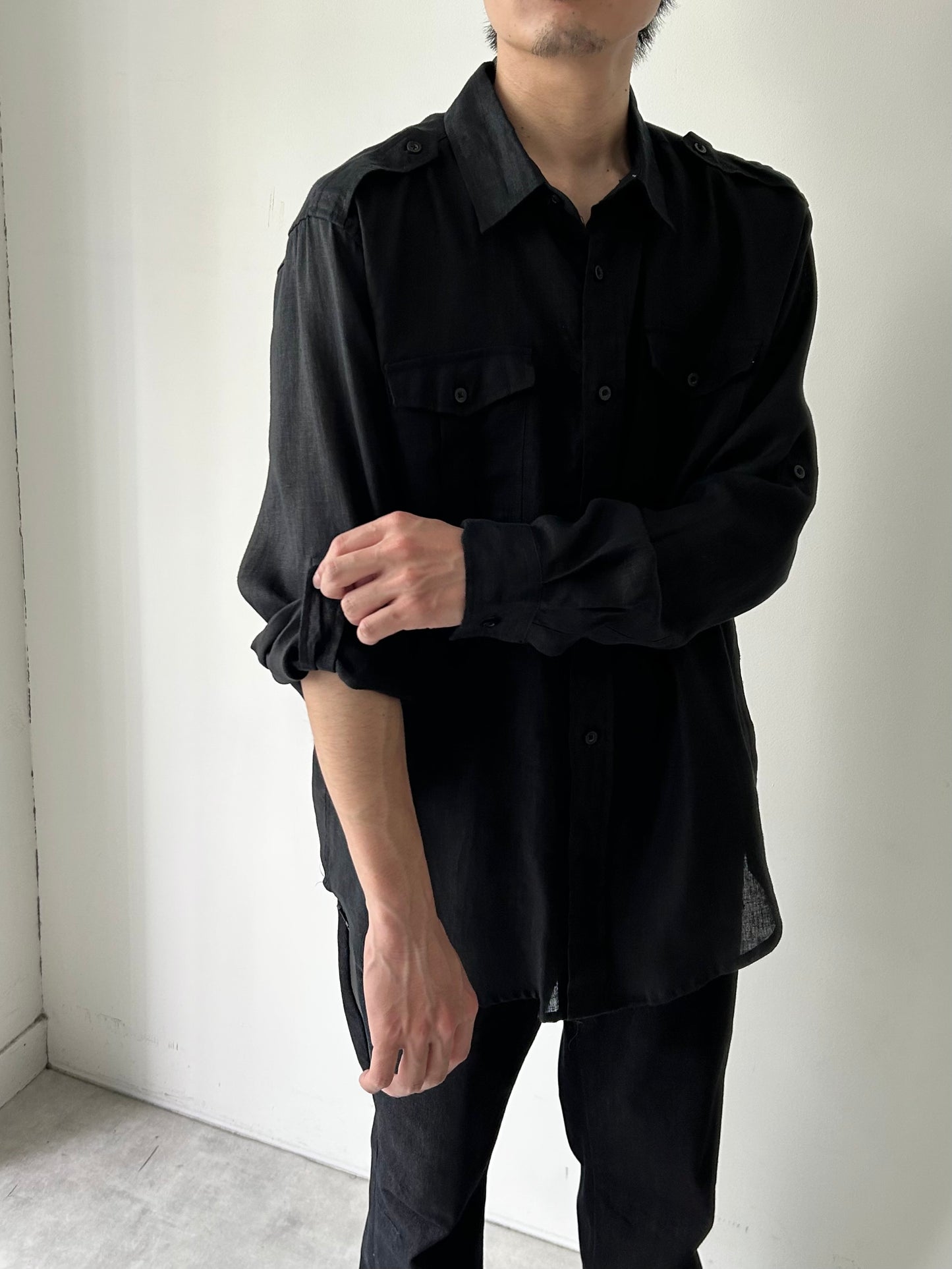 00's BRUNO linen shirt "DEAD STOCK"