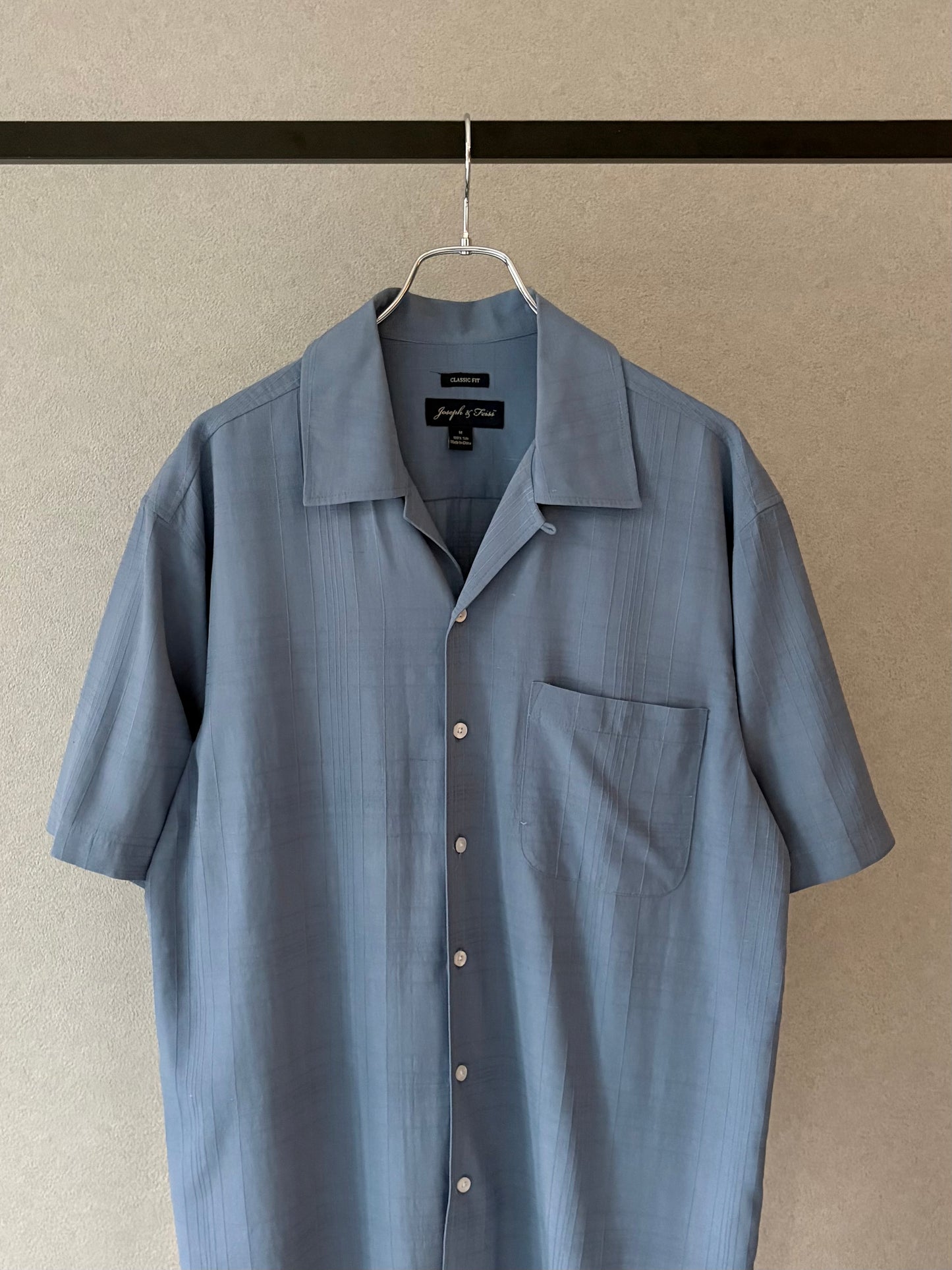 00's Joseph & Feiss open collar silk shirt