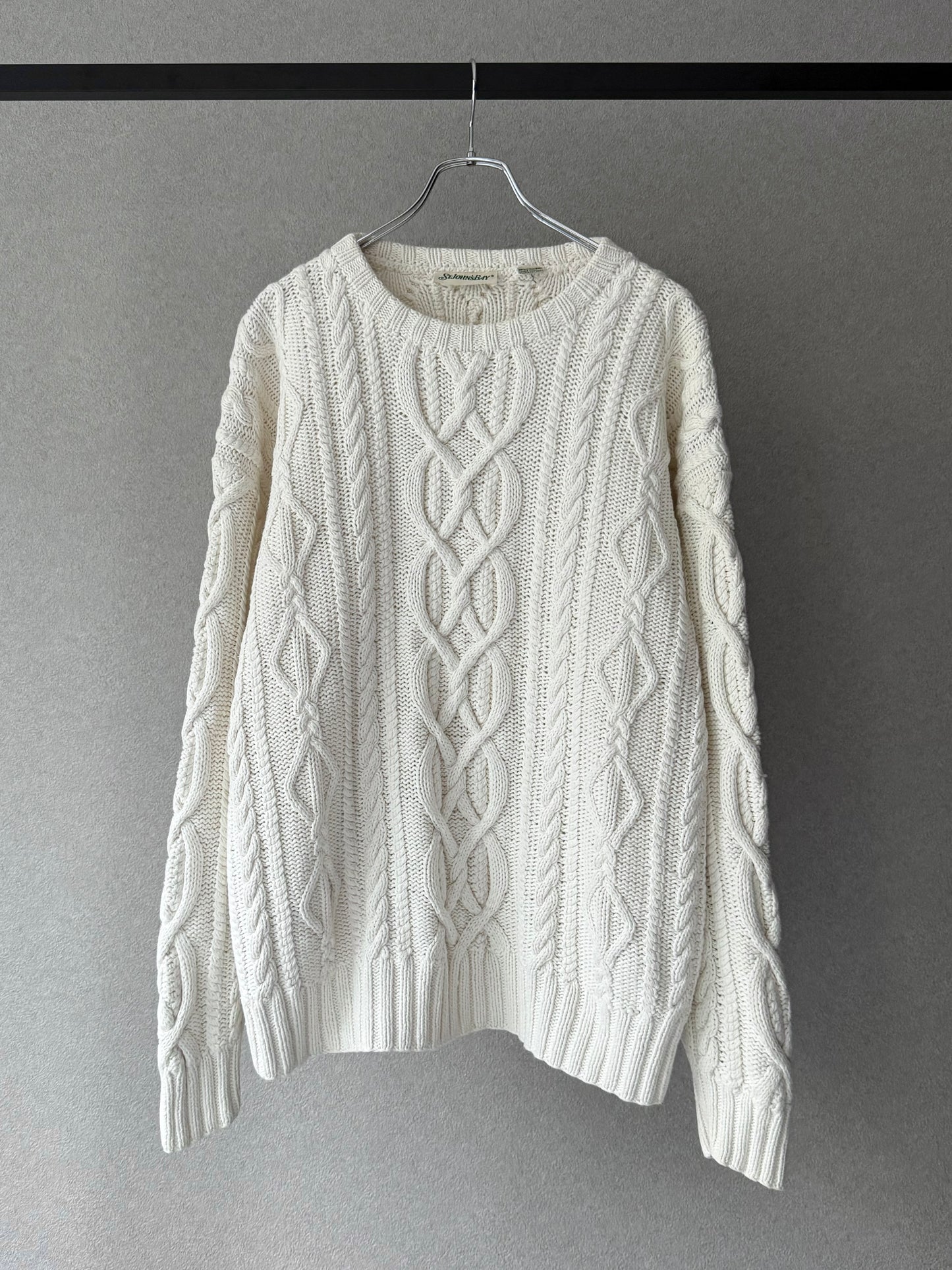 90's ST.JOHN'S BAY ramie×cotton knit sweater