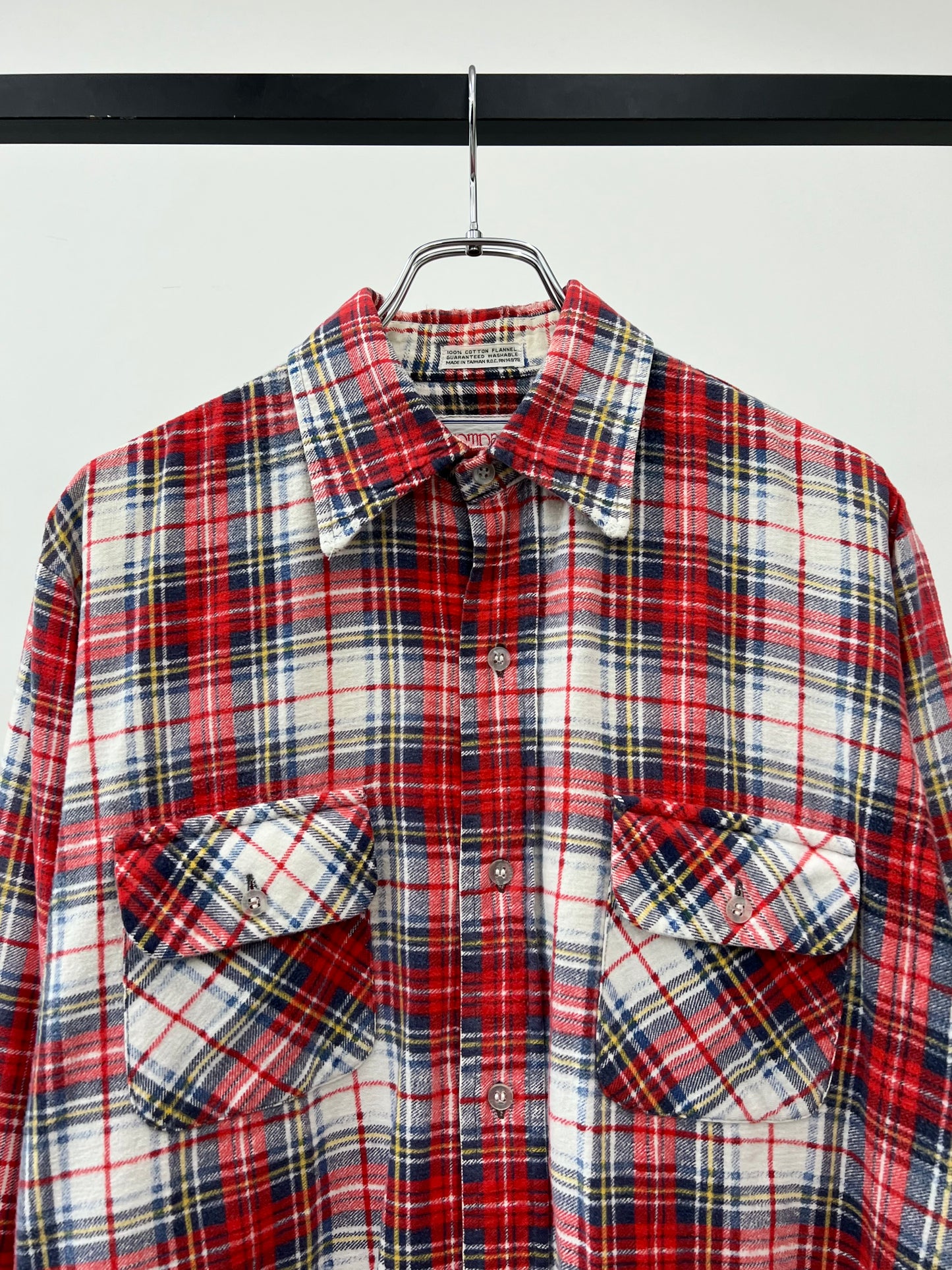 80's compass print flannel shirt