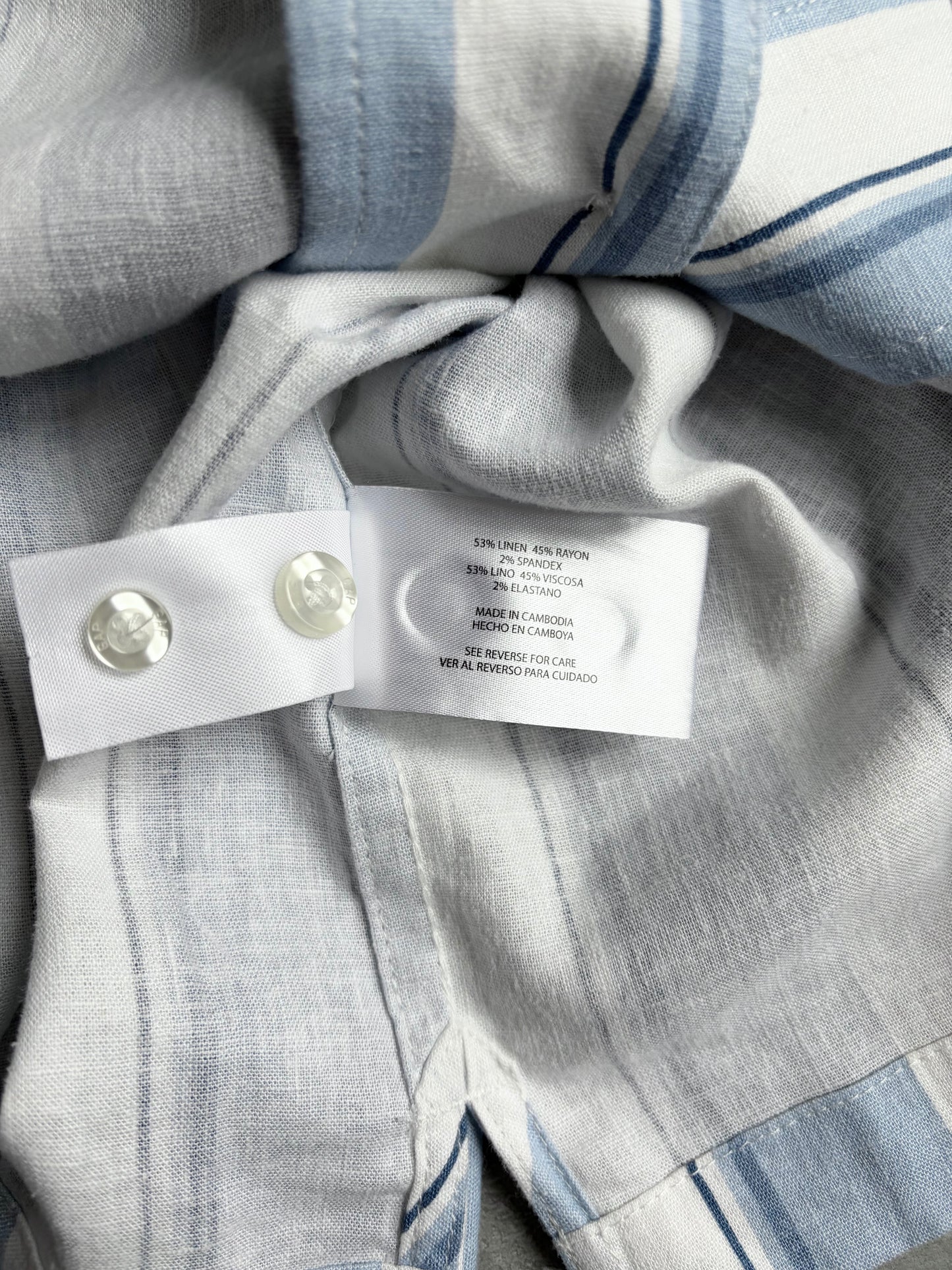 00's GAP linen×rayon  open collar shirt