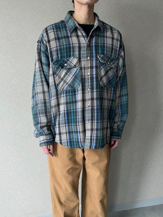 90's ANCHOR BLUE flannel shirt