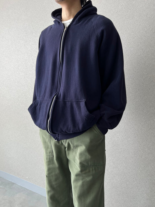 80's Jon Lauren Apparel thermal lining zip up sweat hoodie