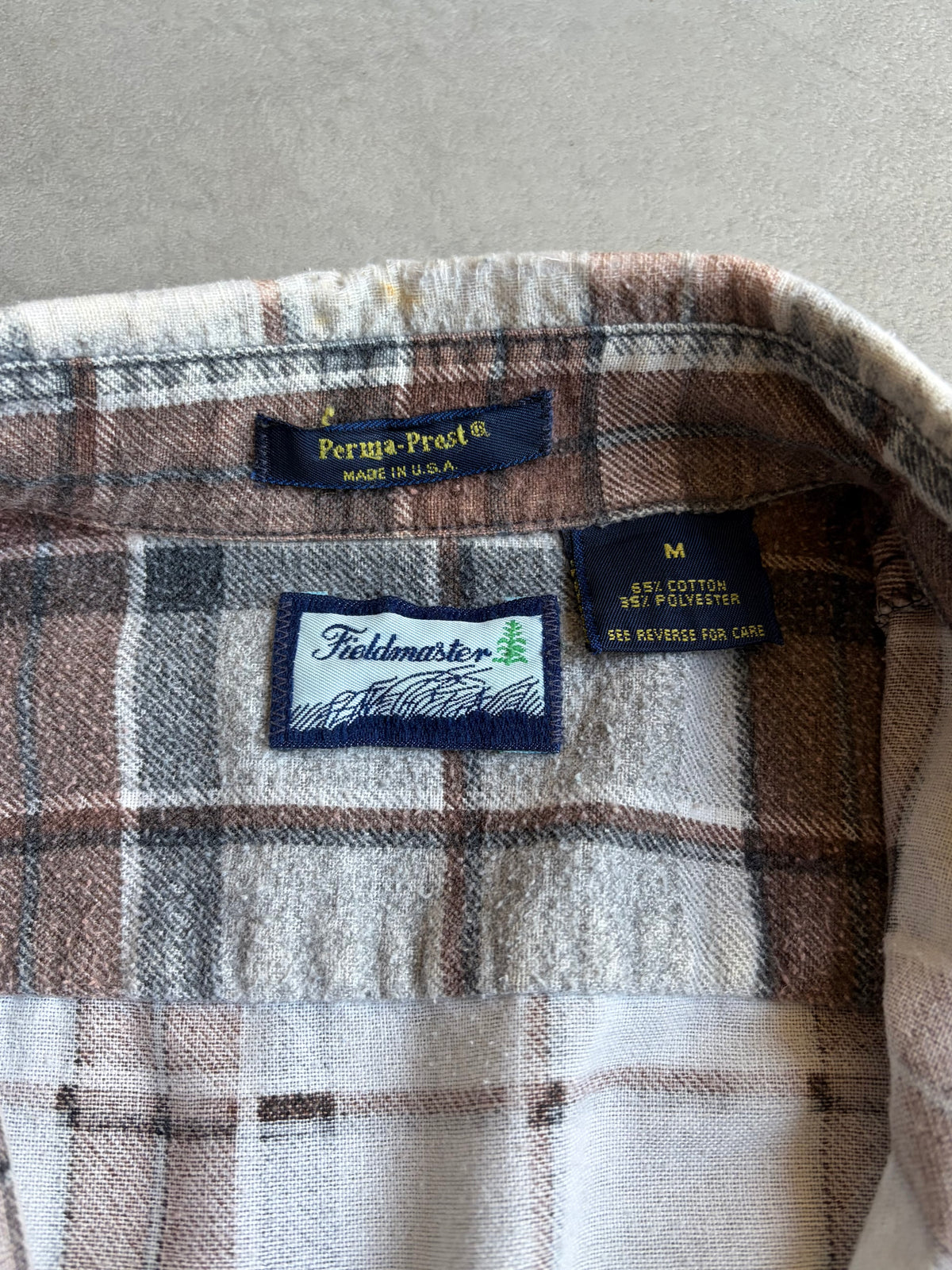 80's Fieldmaster print flannel shirt "Made in USA"
