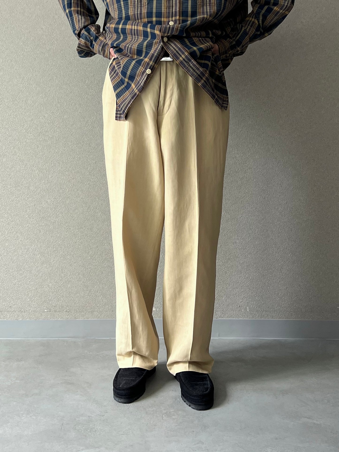 00's Polo Ralph Lauren linen×silk slacks