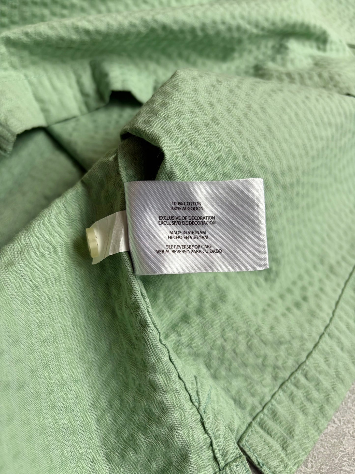 00's GAP open collar seersucker shirt