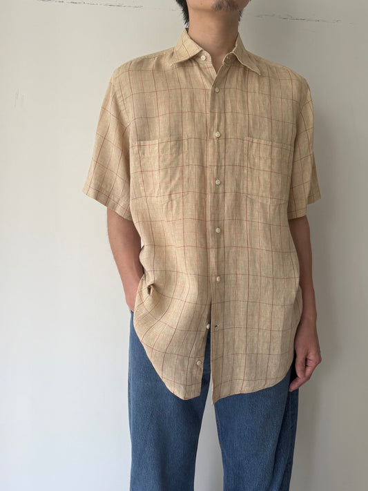 00's LUIGI VENAFRA S/S linen shirt