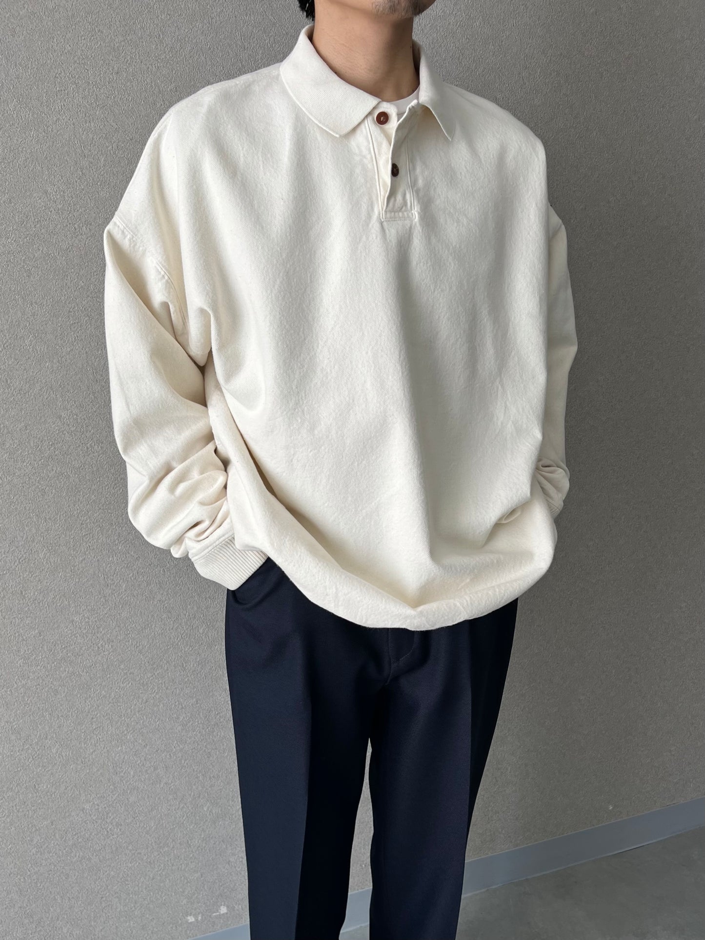 90's ORVIS sweat polo shirt "Made in USA"