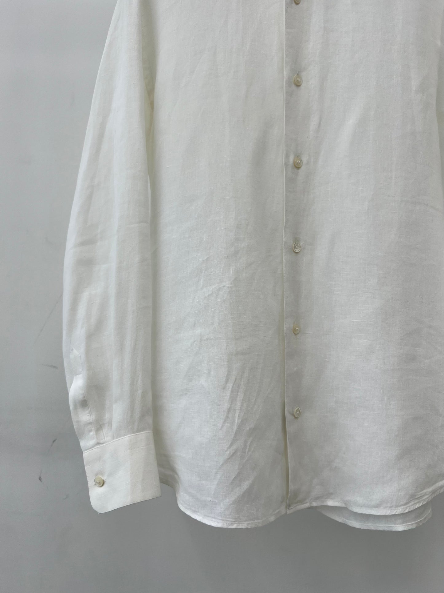 00's Salvatore Ferragamo linen shirt "Made in ITALY"