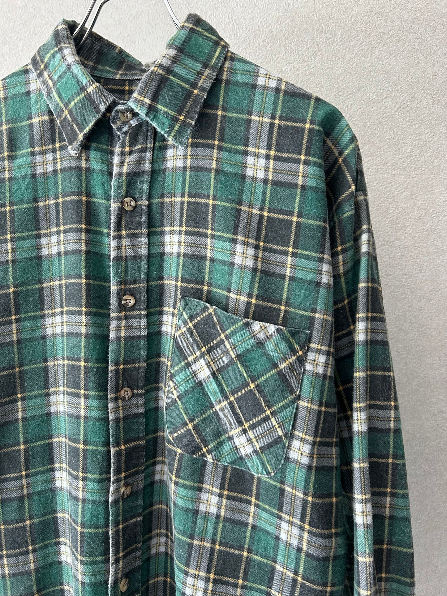 90's PURITAN printed flannel shirt