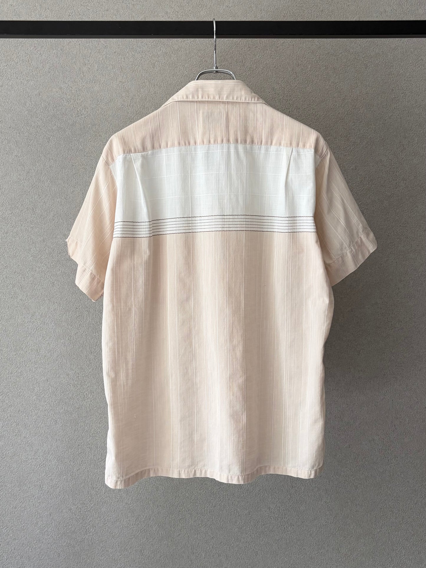 60's ARROW vintage open collar shirt "Made in USA"
