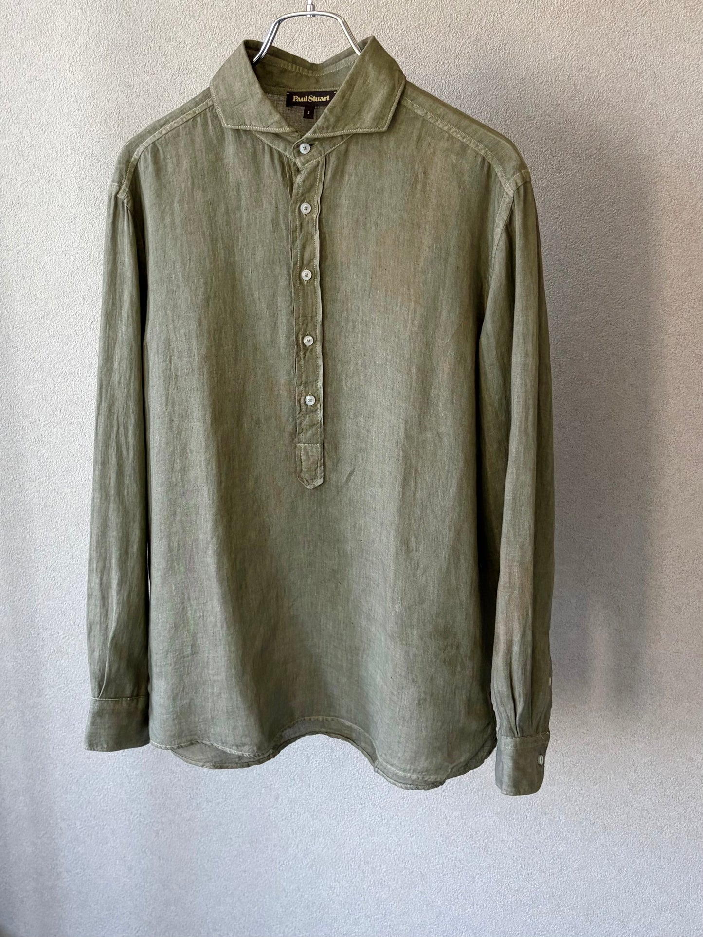 90's Paul Stuart pullover linen shirt "Made in ITALY"