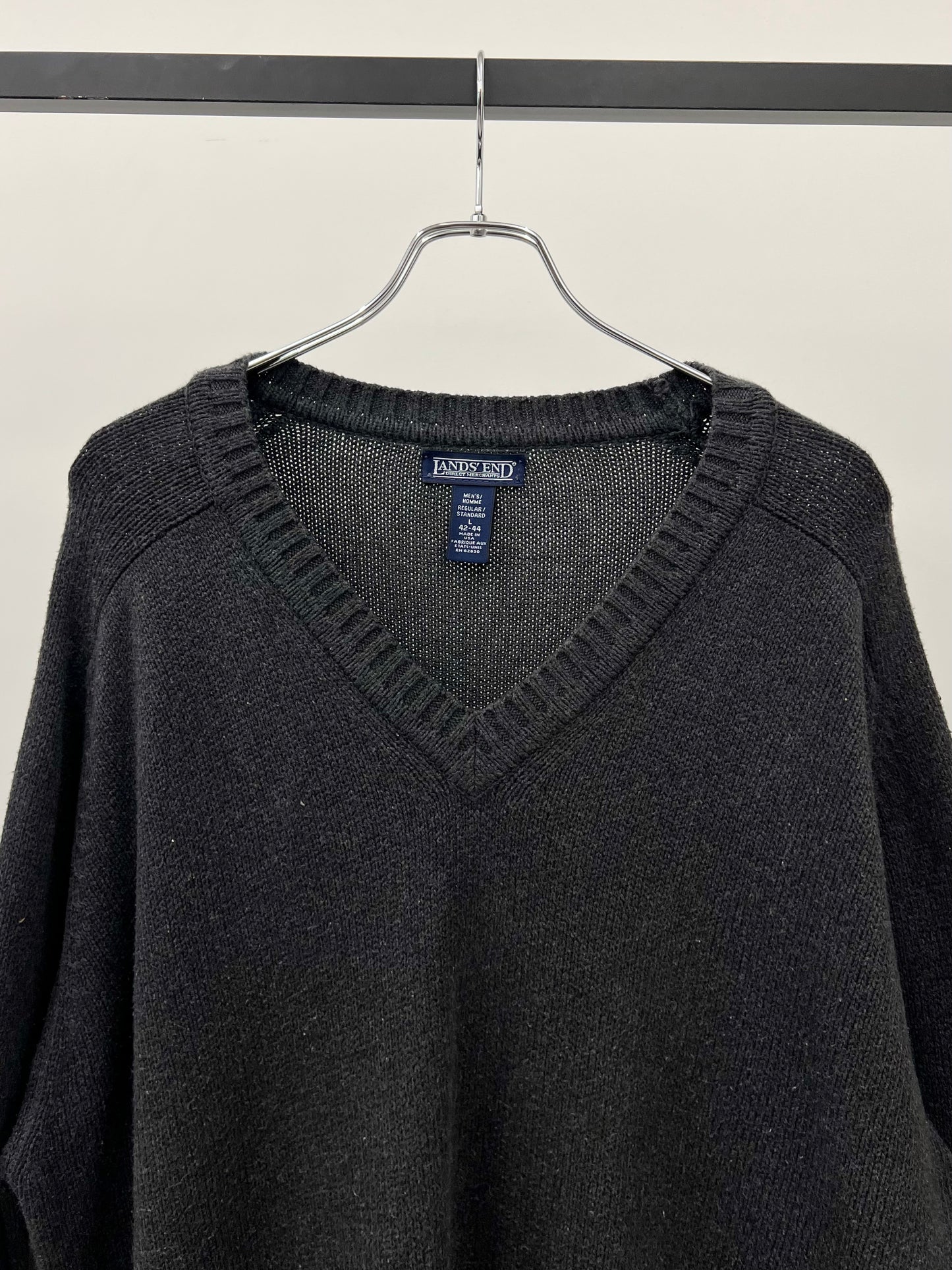 90's LANDS' END cotton knit sweater "Made in USA"