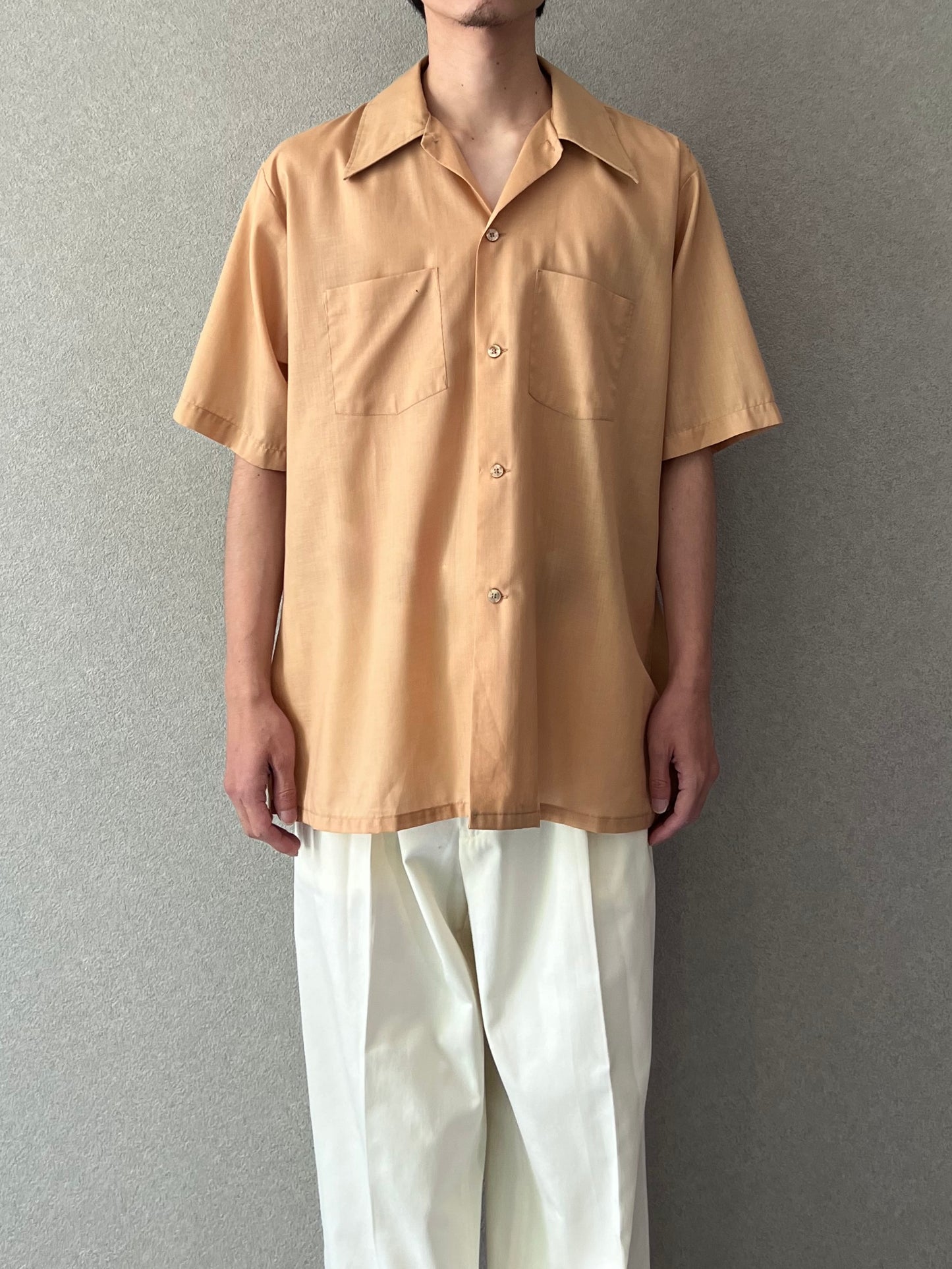70's ARROW open collar shirt