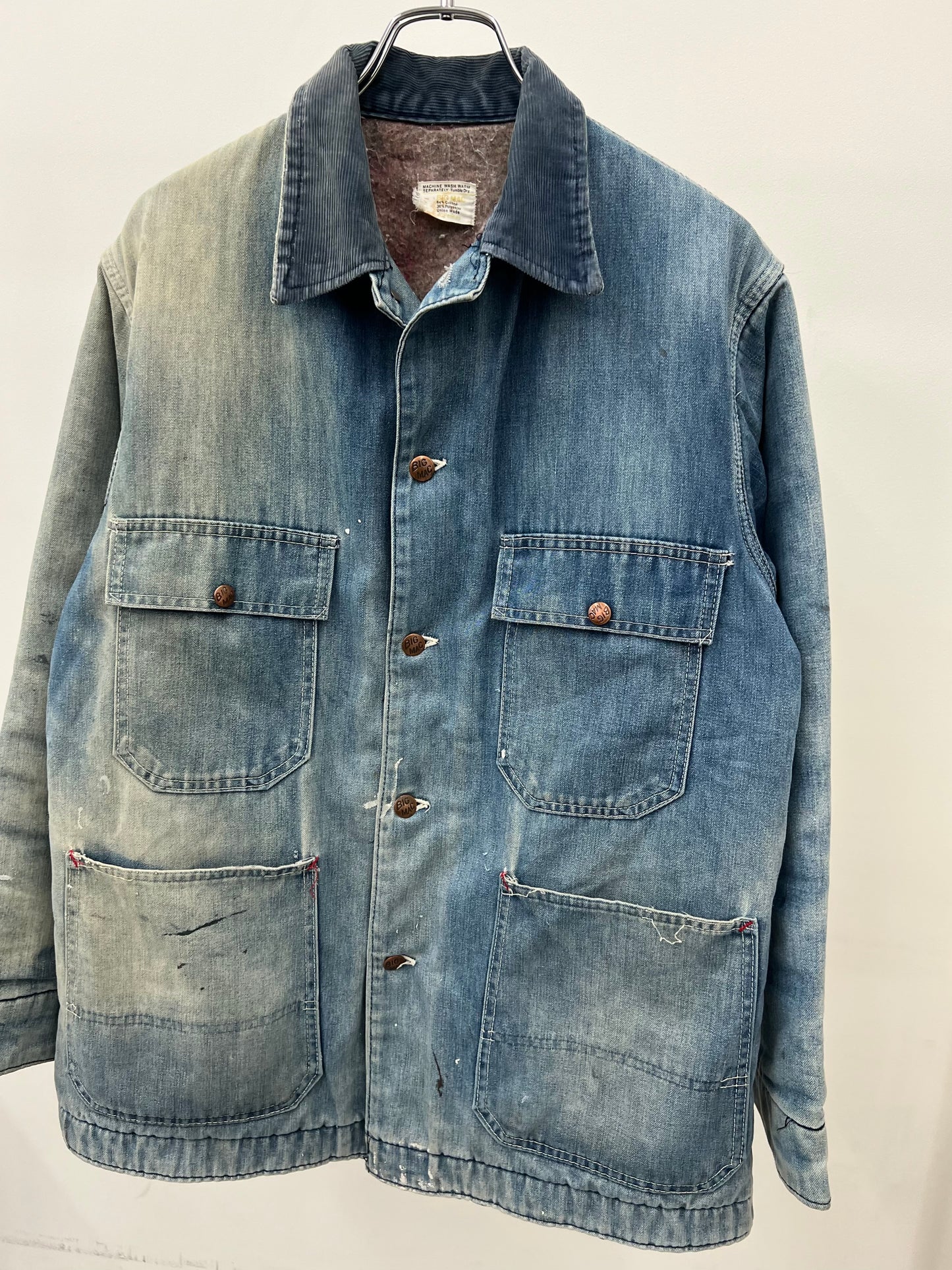 70's BIG MAC denim coverall jacket "Sun fade"