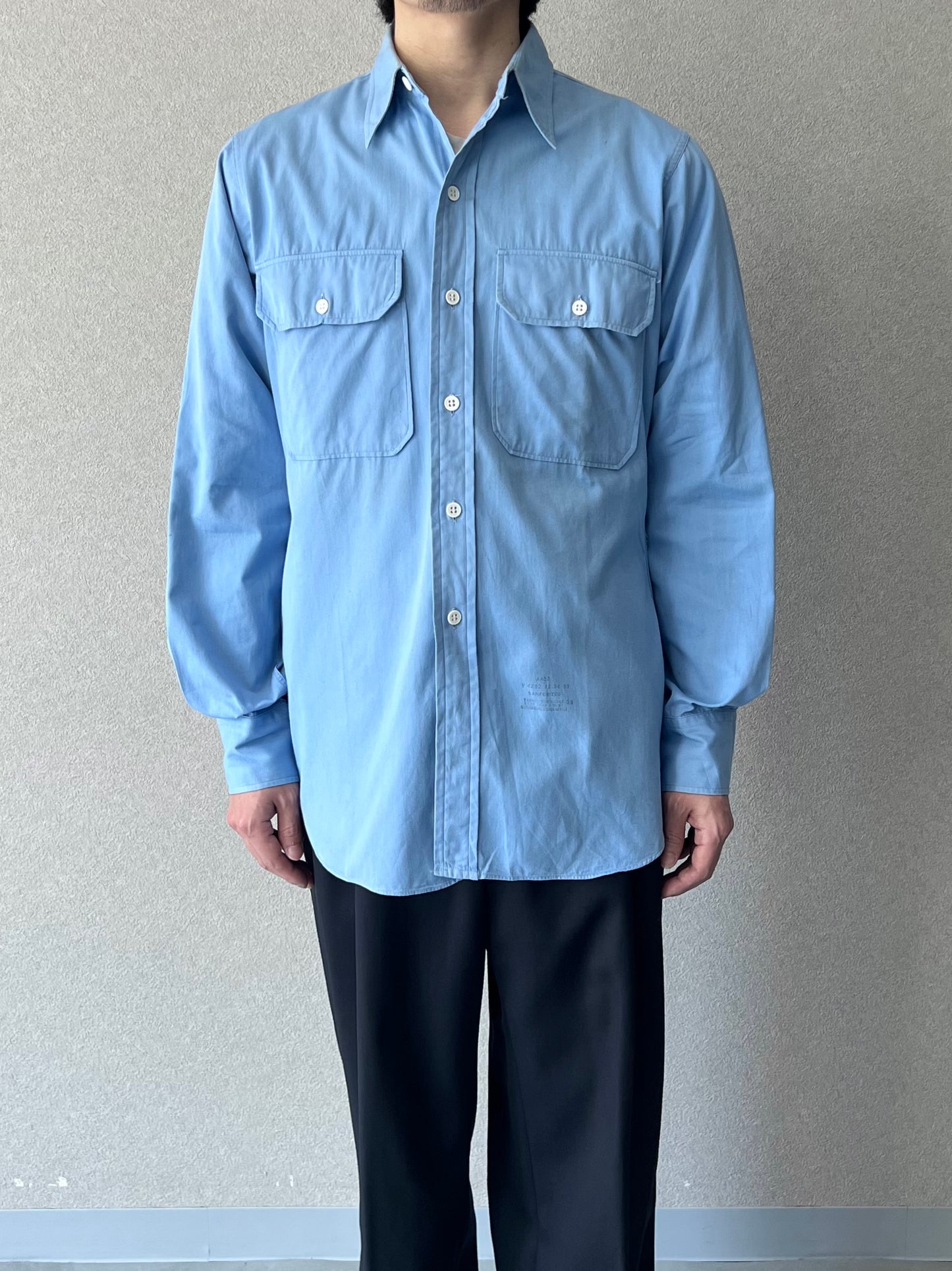 60's VINTAGE work shirt "Made in USA"