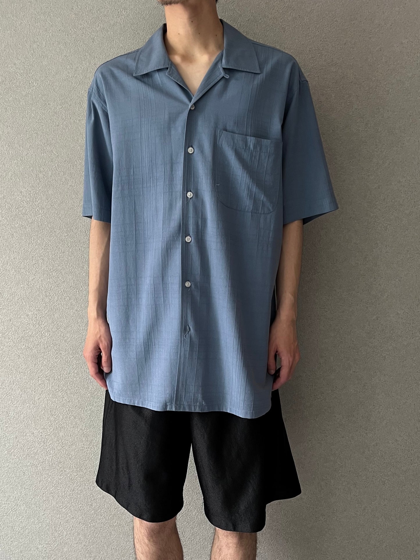 00's Joseph & Feiss open collar silk shirt