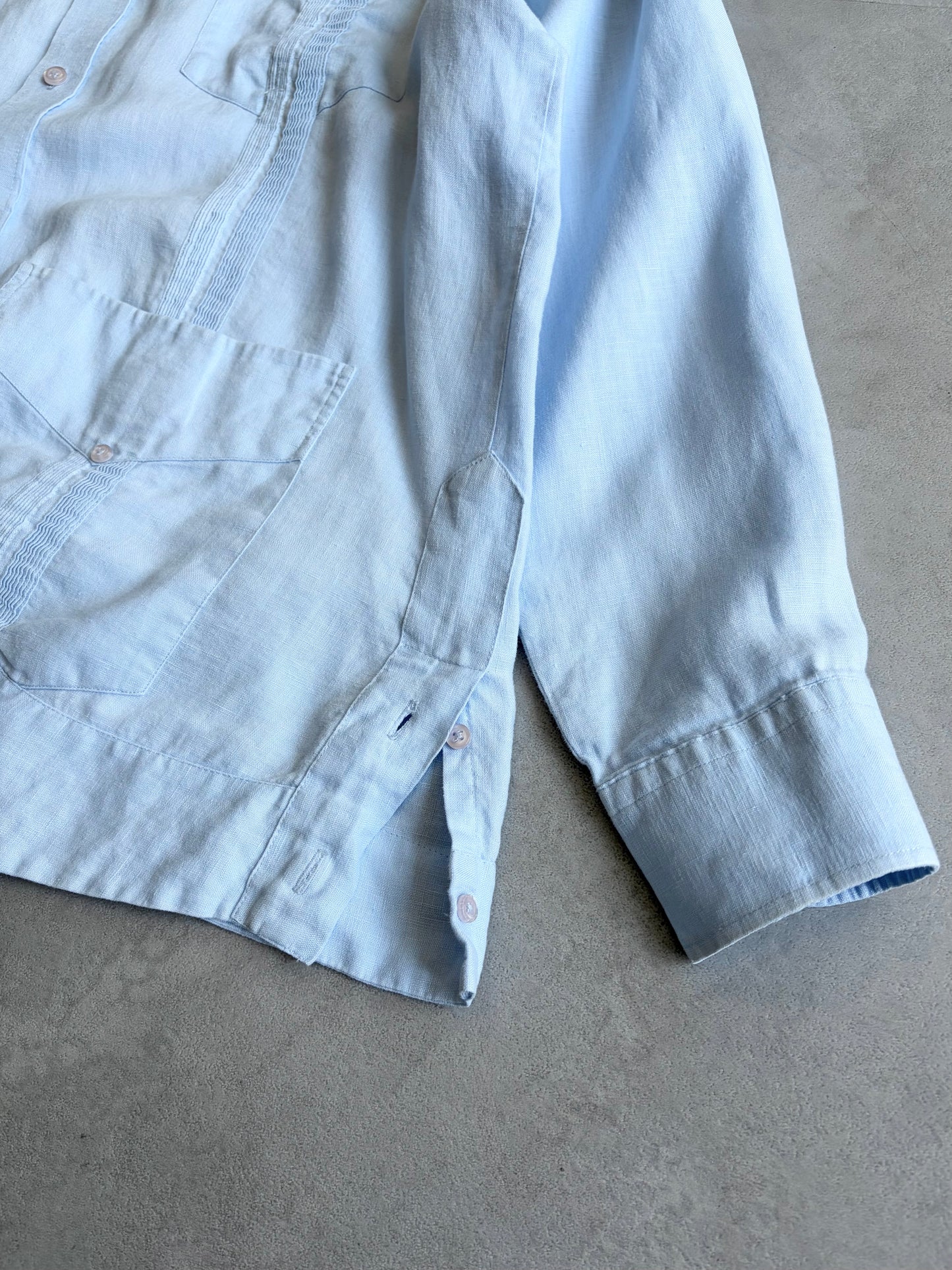 90's PANABRISA CORONA linen guayabera shirt