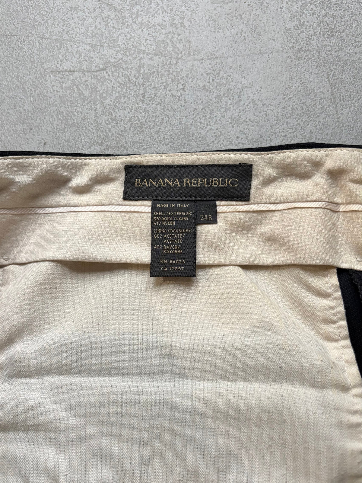 90's BANANA REPUBLIC wool × nylon slacks "Made in ITALY"