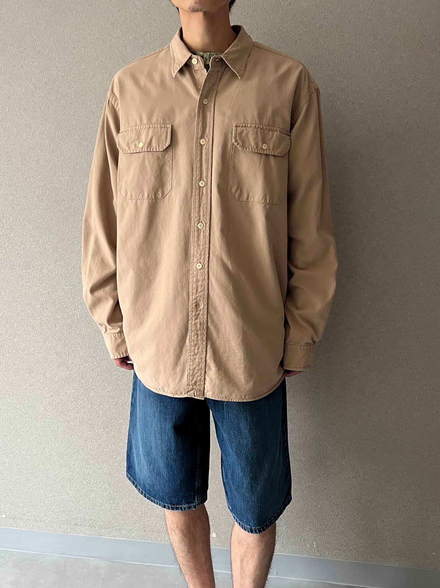 90's Polo Ralph Lauren silk x cotton work shirt