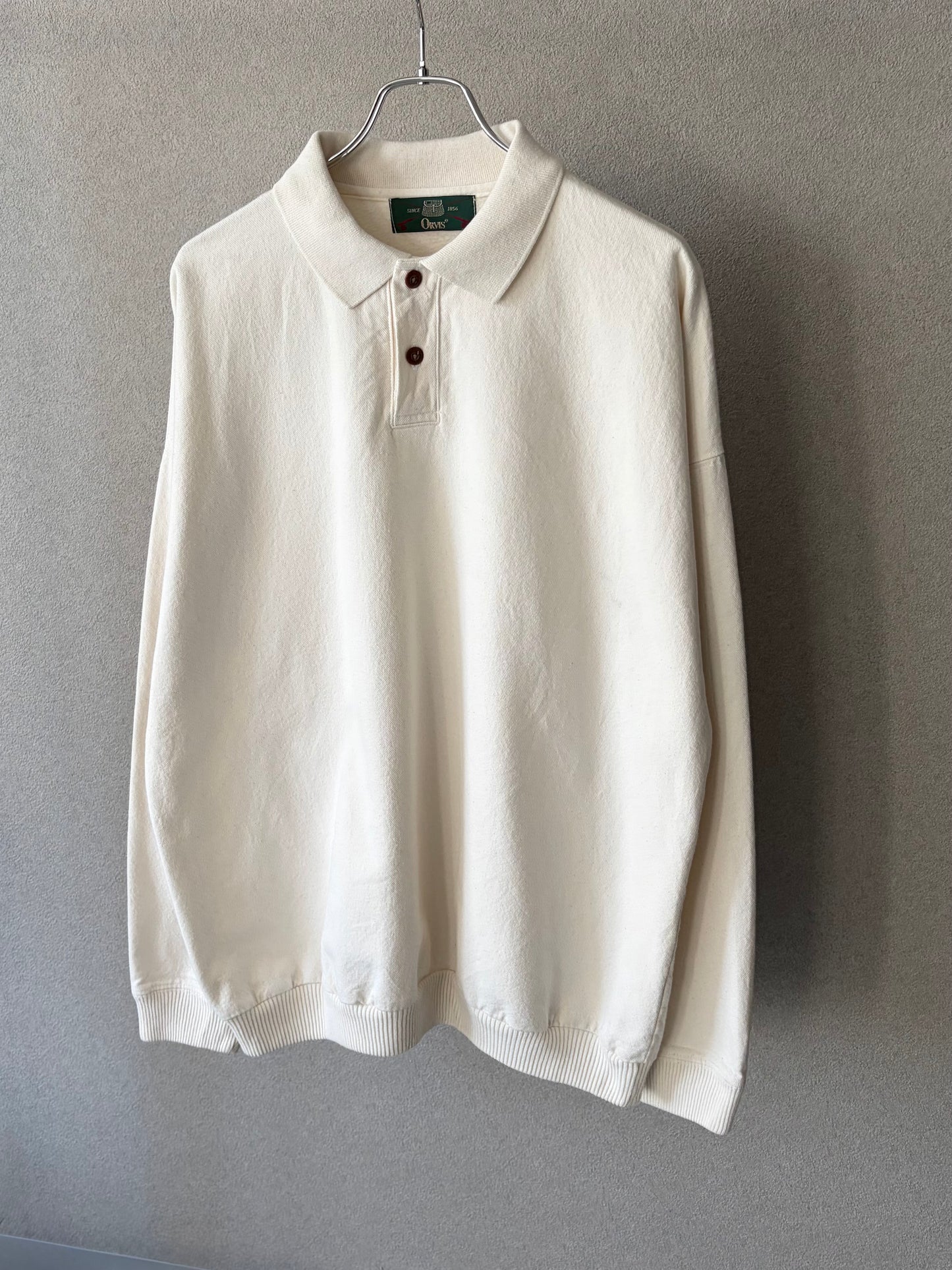 90's ORVIS sweat polo shirt "Made in USA"