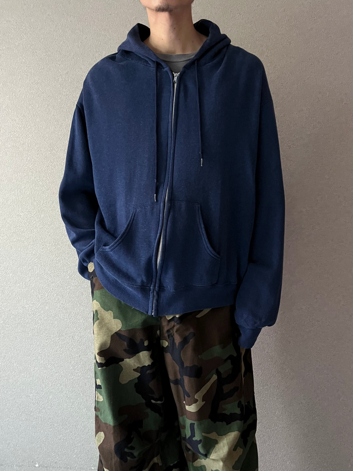 80's BW zip up sweat hoodie