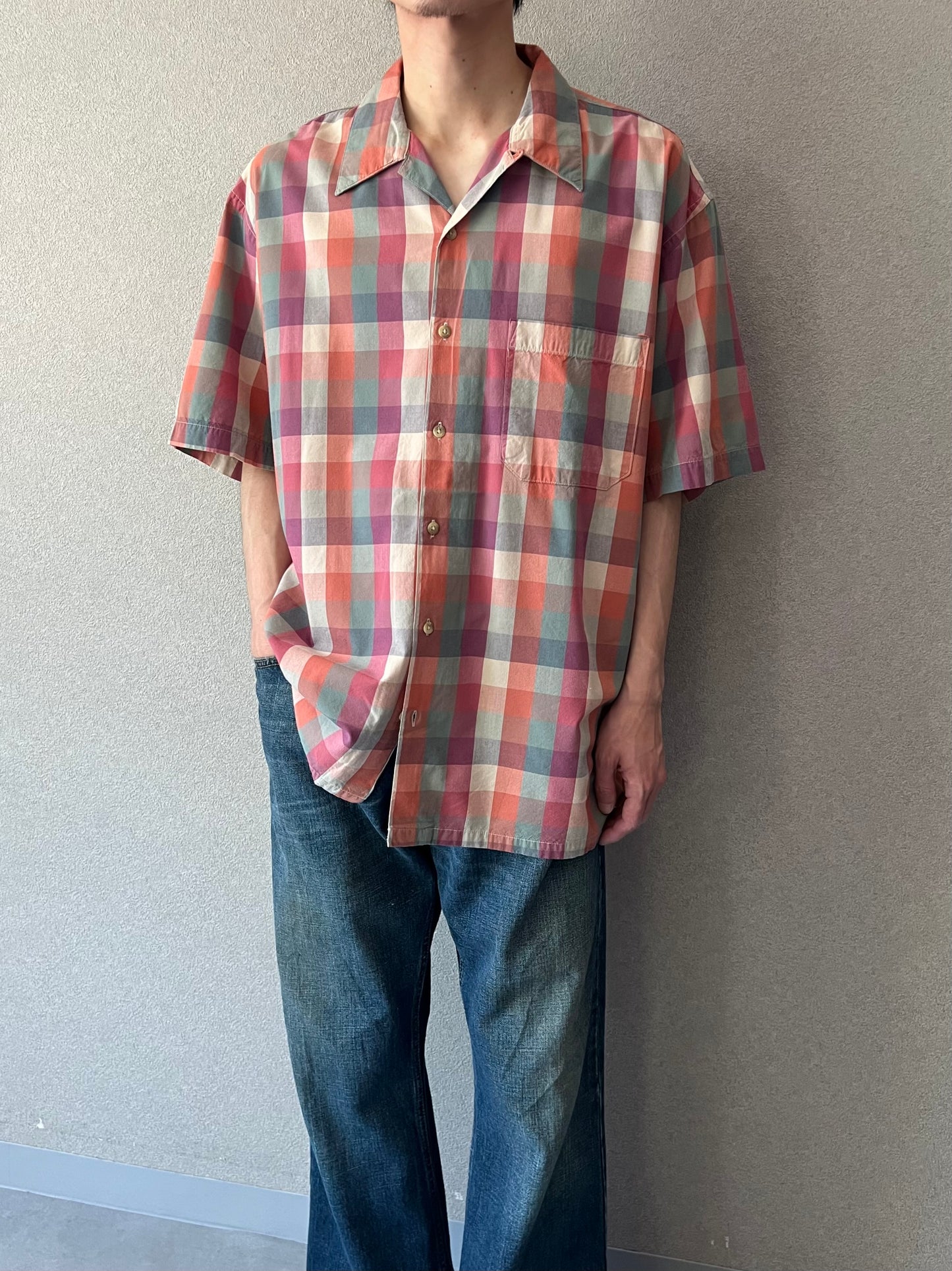 00's PENDLETON open collar shirt