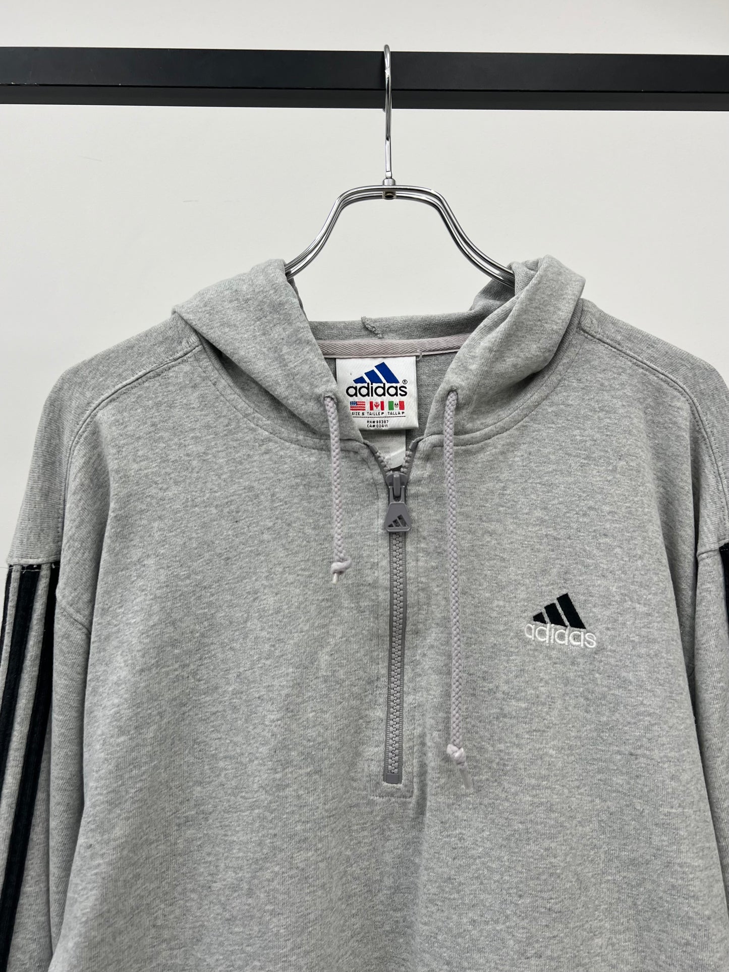 90's adidas half zip hoodie