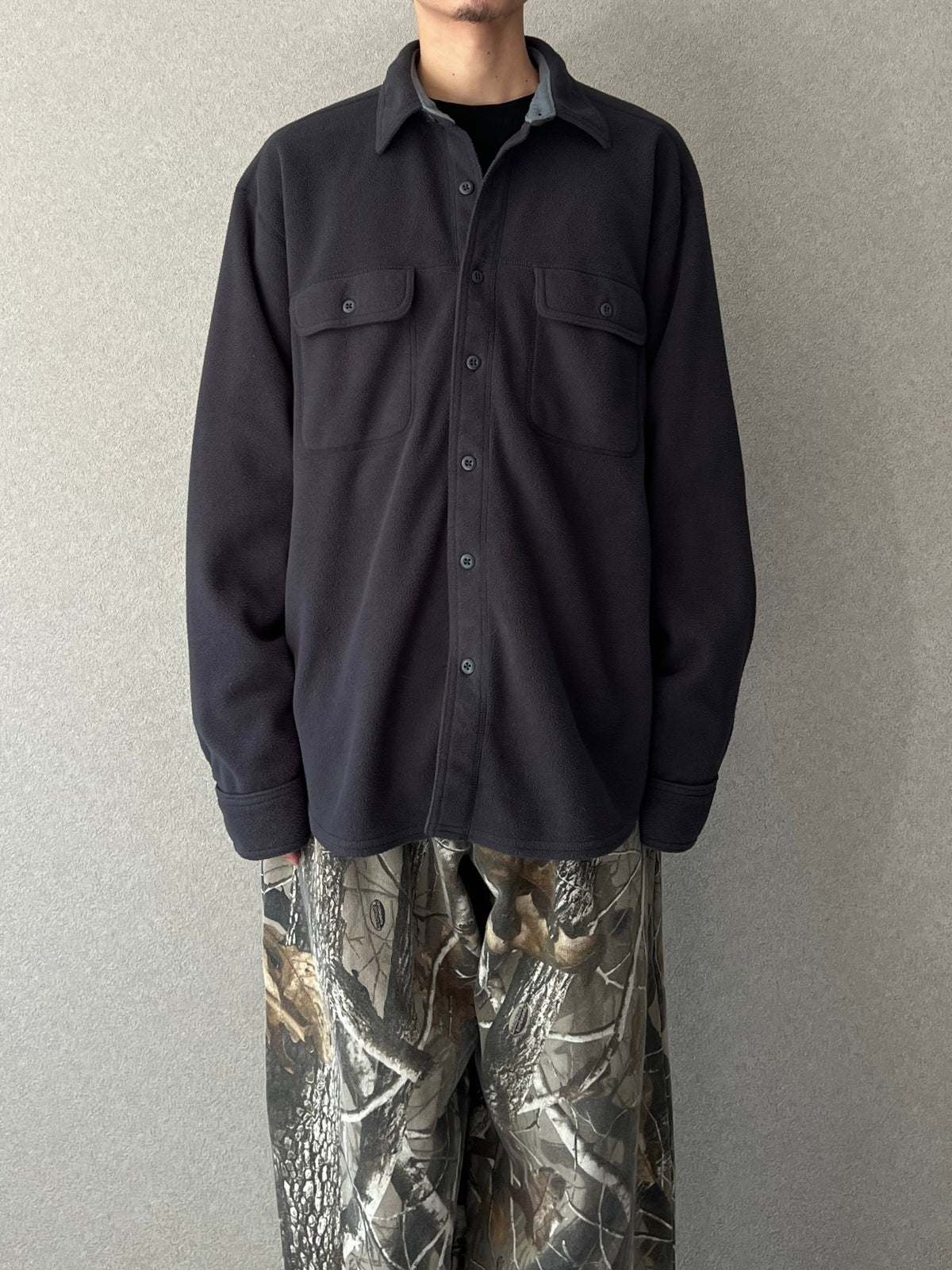 90's LANDS' END fleece shirt "Made in USA"