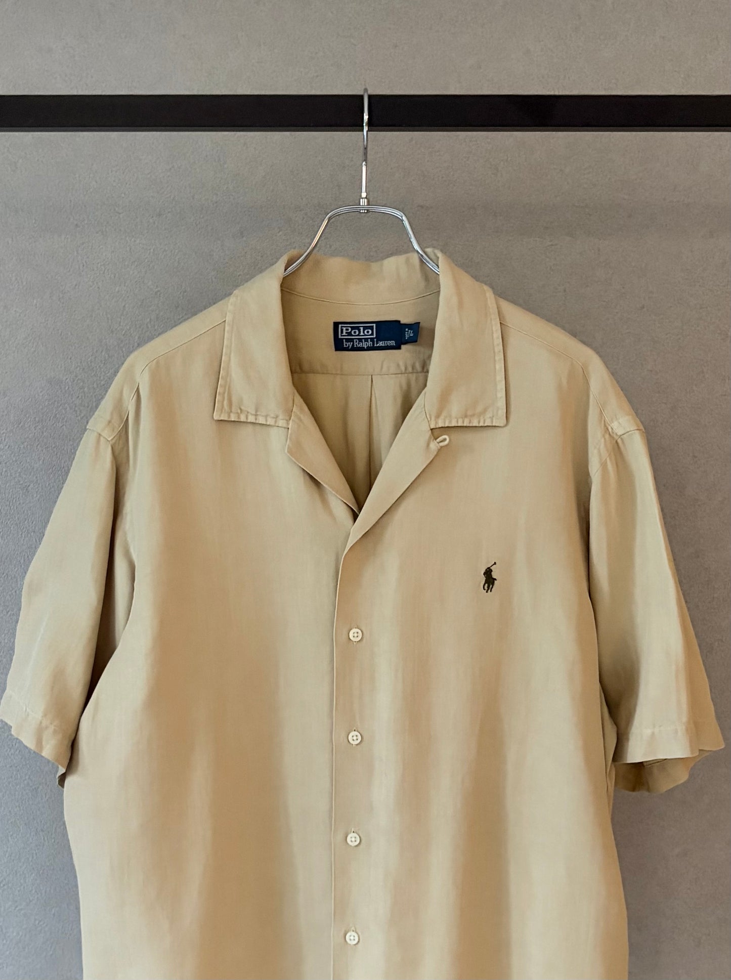 90's Polo Ralph Lauren silk linen open collar shirt