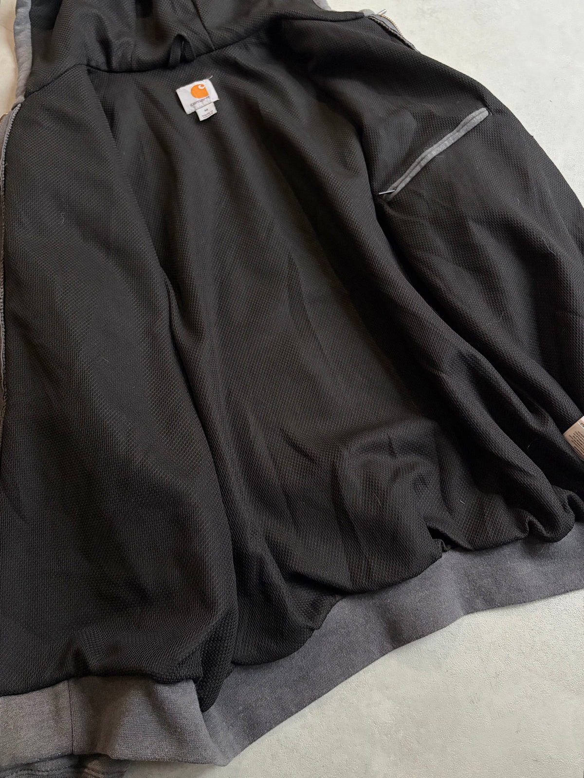 00's carhartt thermal lining zip up sweat hoodie