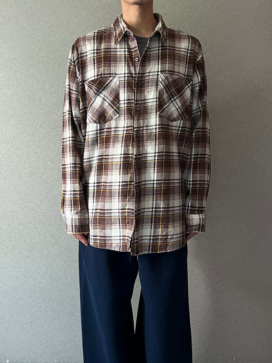 80's OZARK TRAIL print flannel shirt