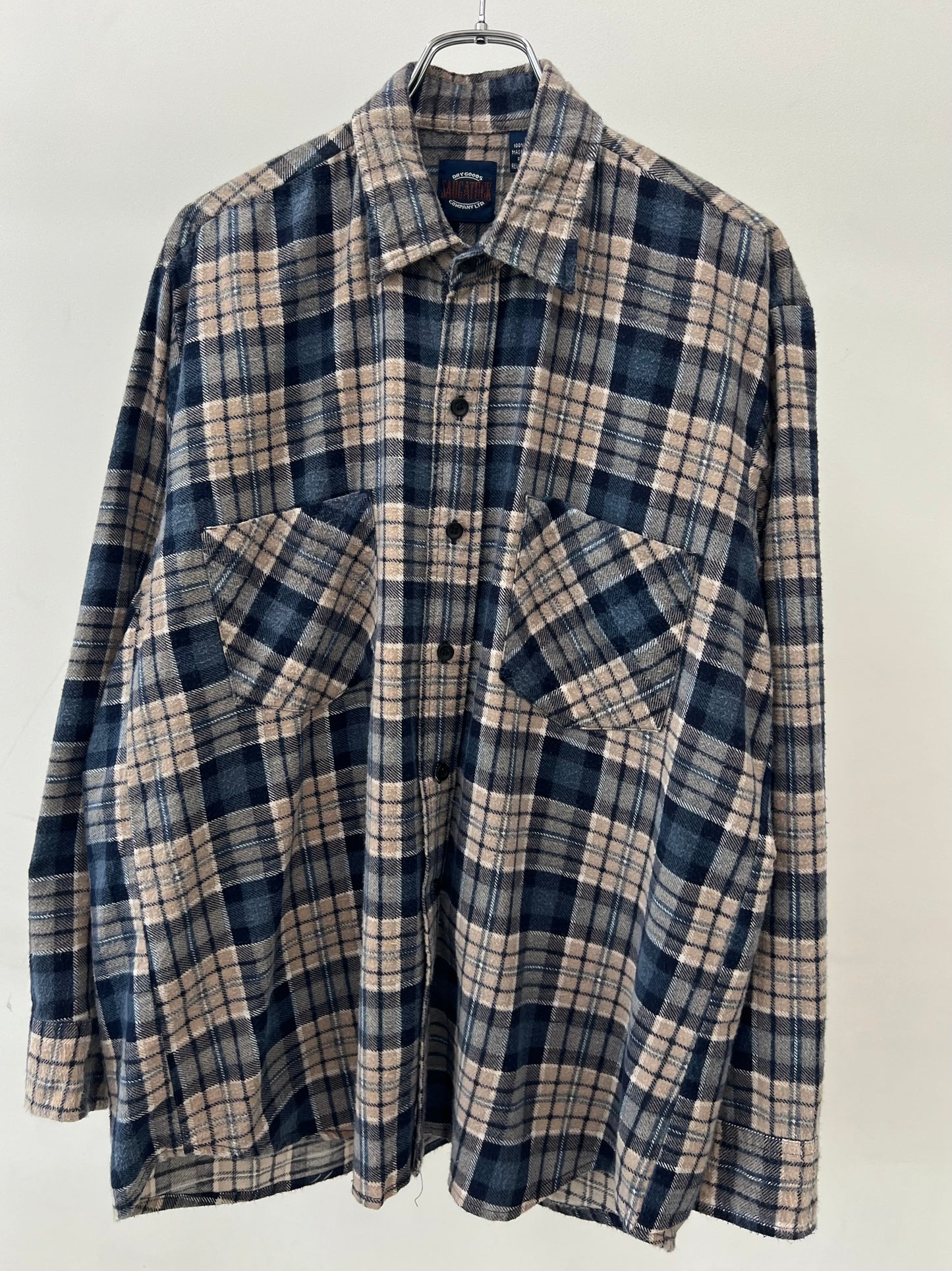 80's SAUGATUCK print flannel shirt