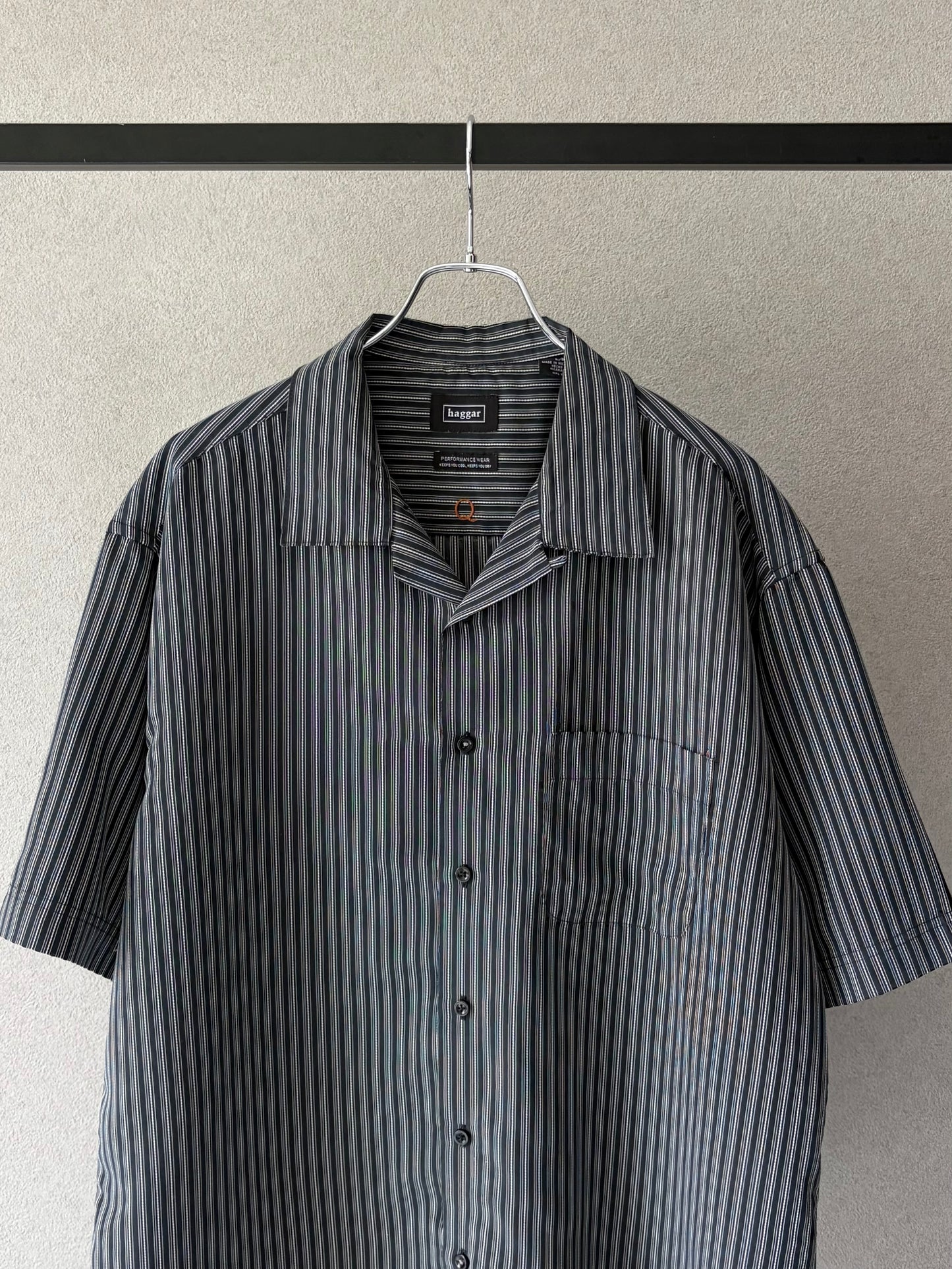 00's hagger open collar shirt