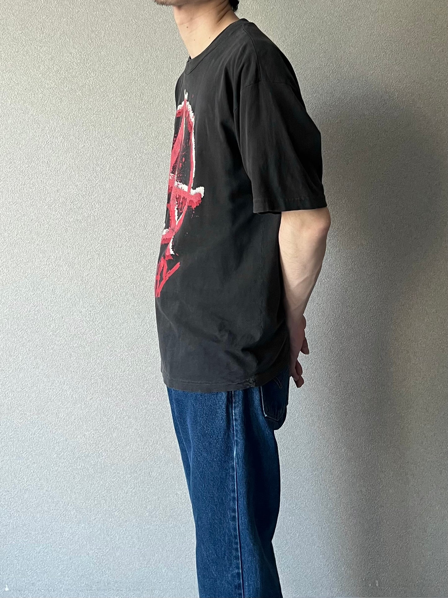 90's Anarchy Symbol print t-shirt