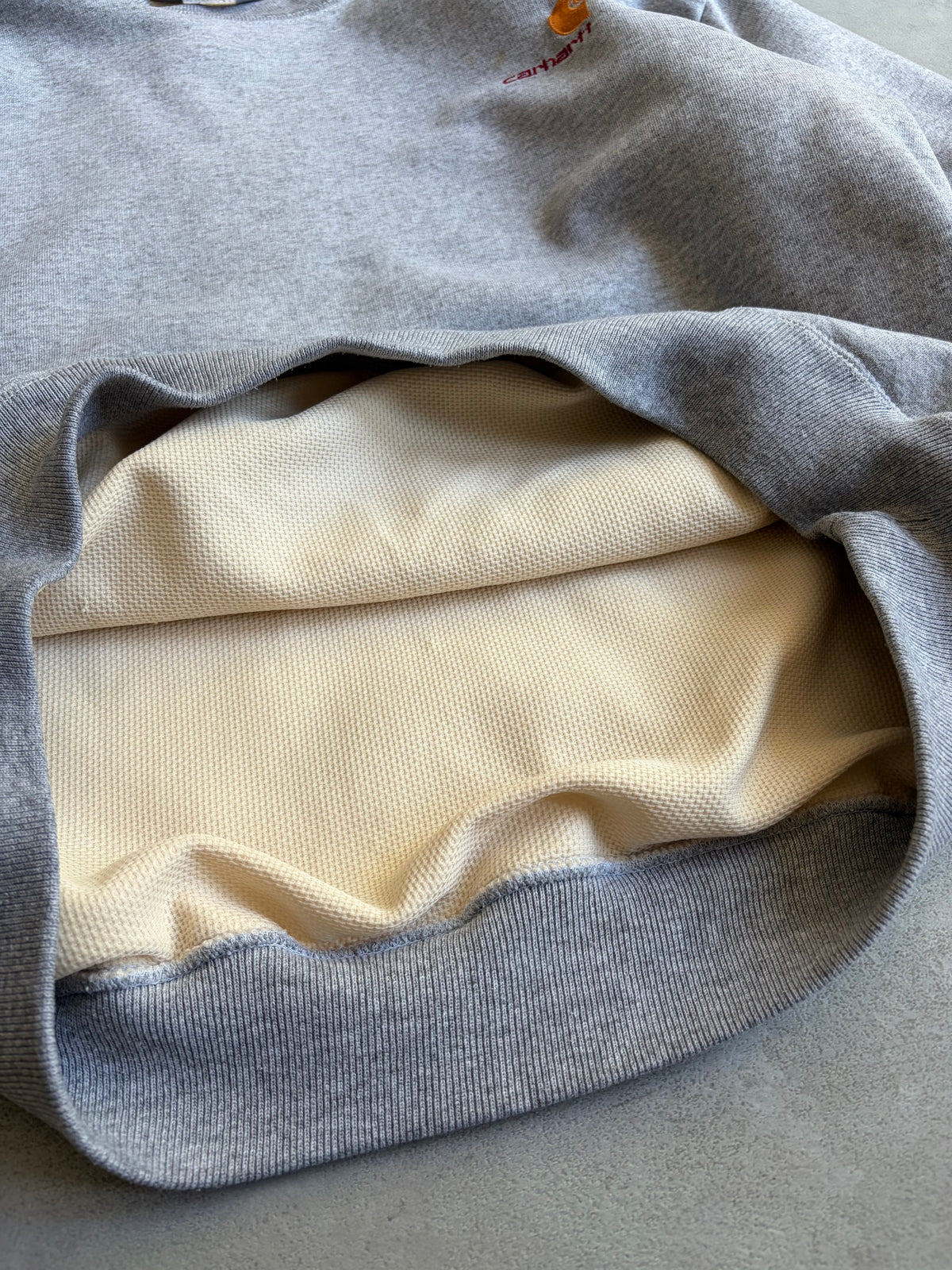 80's carhartt thermal lining sweater