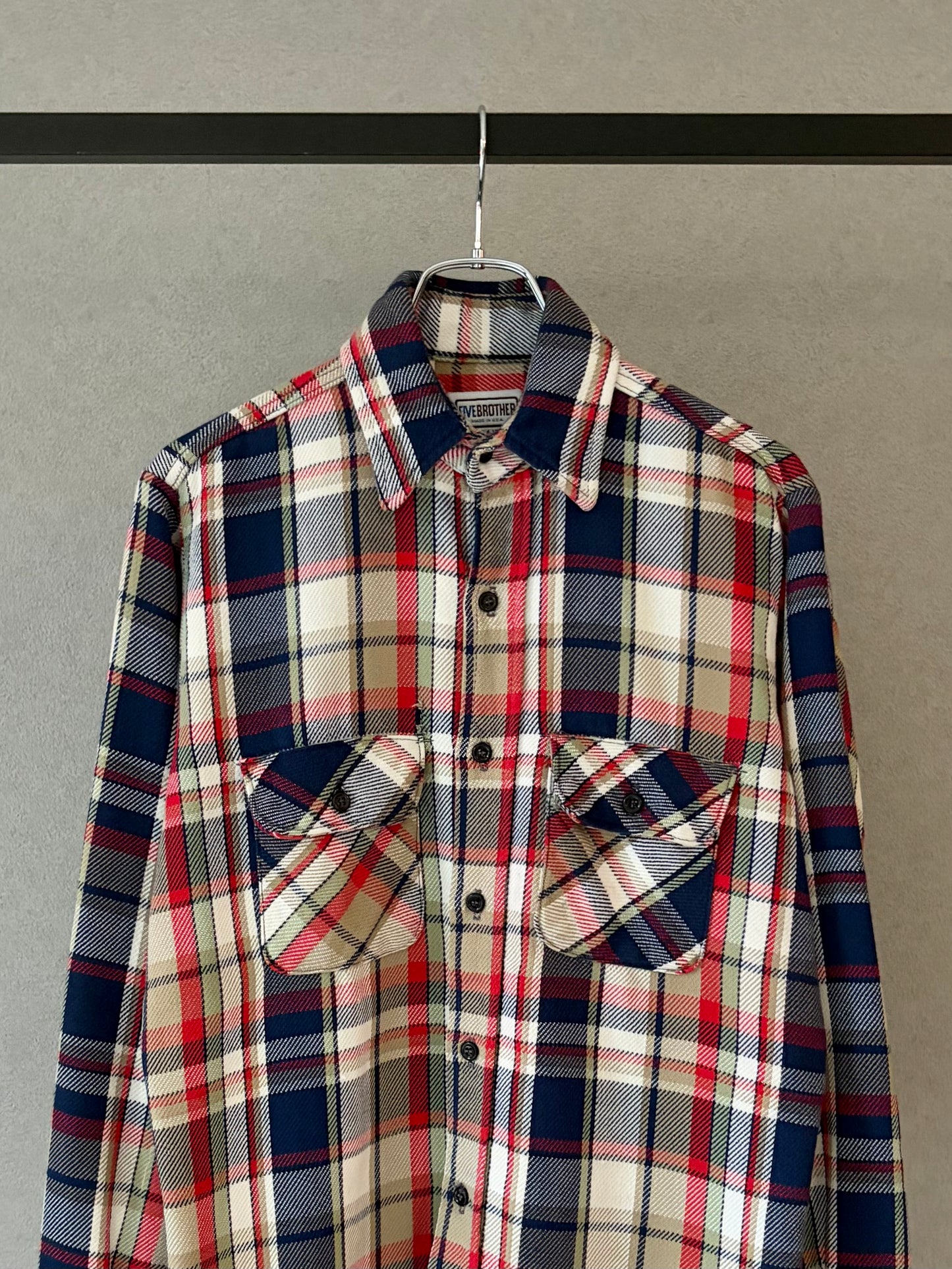 70's〜 FIVE BROTHER flannel shirt "Made in USA"