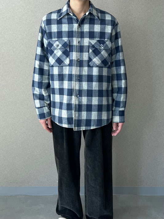80's FIELD MASTER quilting lining flannel shirt "Made in USA"