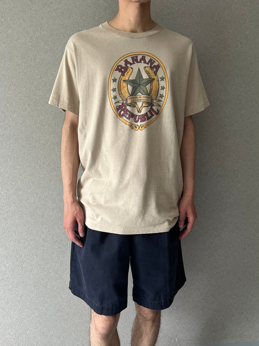 80's BANANA REPUBLIC print t-shirt "Made in USA"