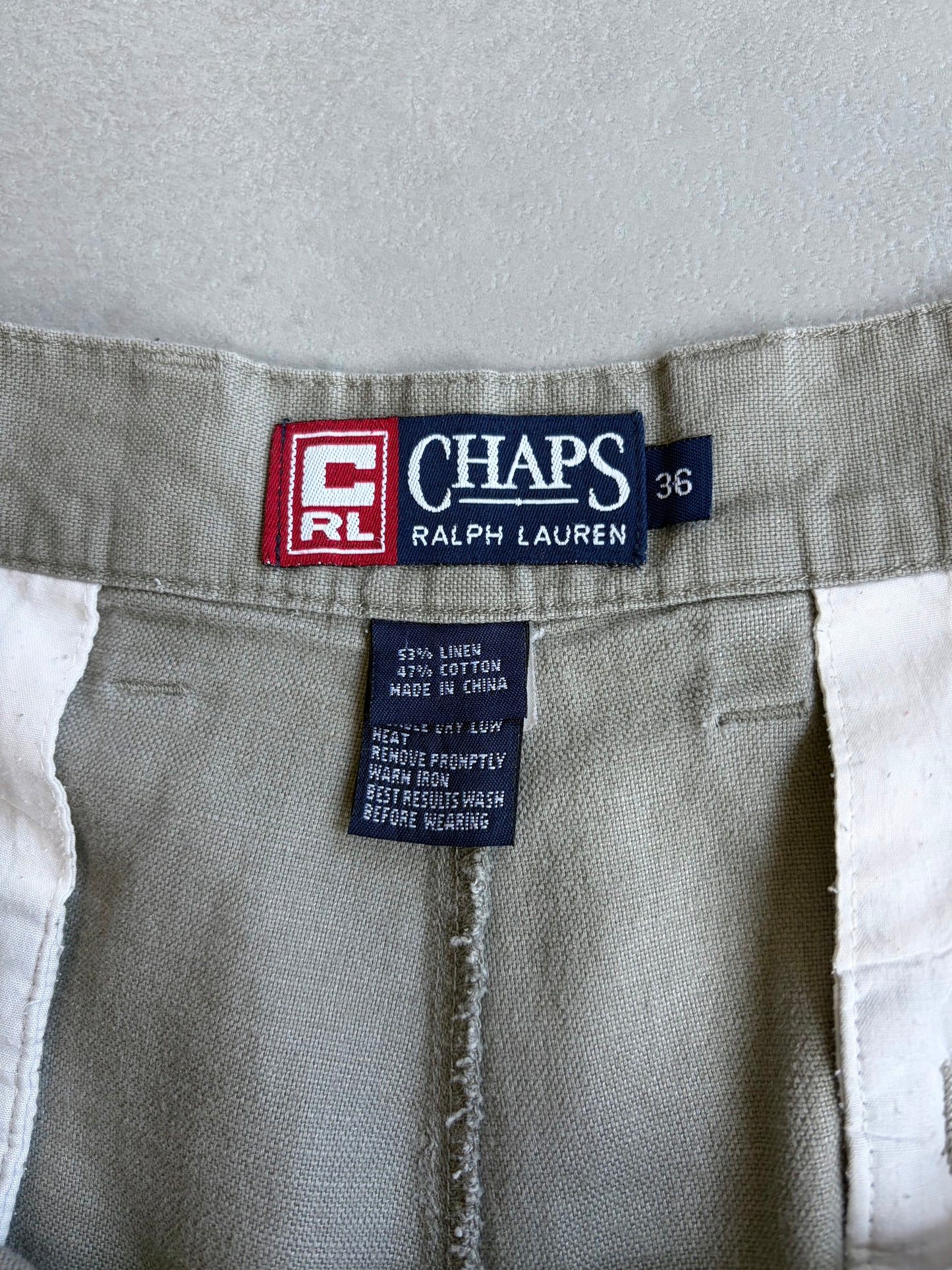 90's CHAPS linen×cotton shorts