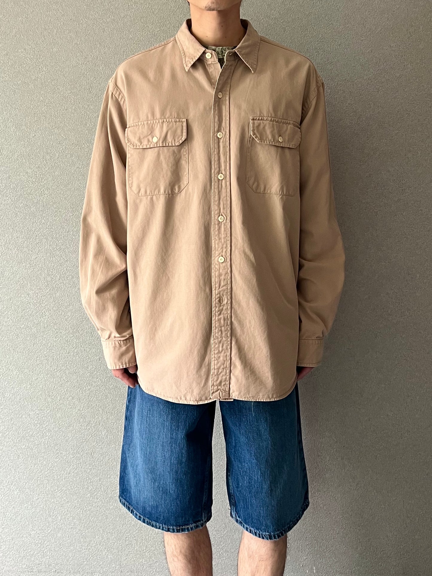 90's Polo Ralph Lauren silk x cotton work shirt