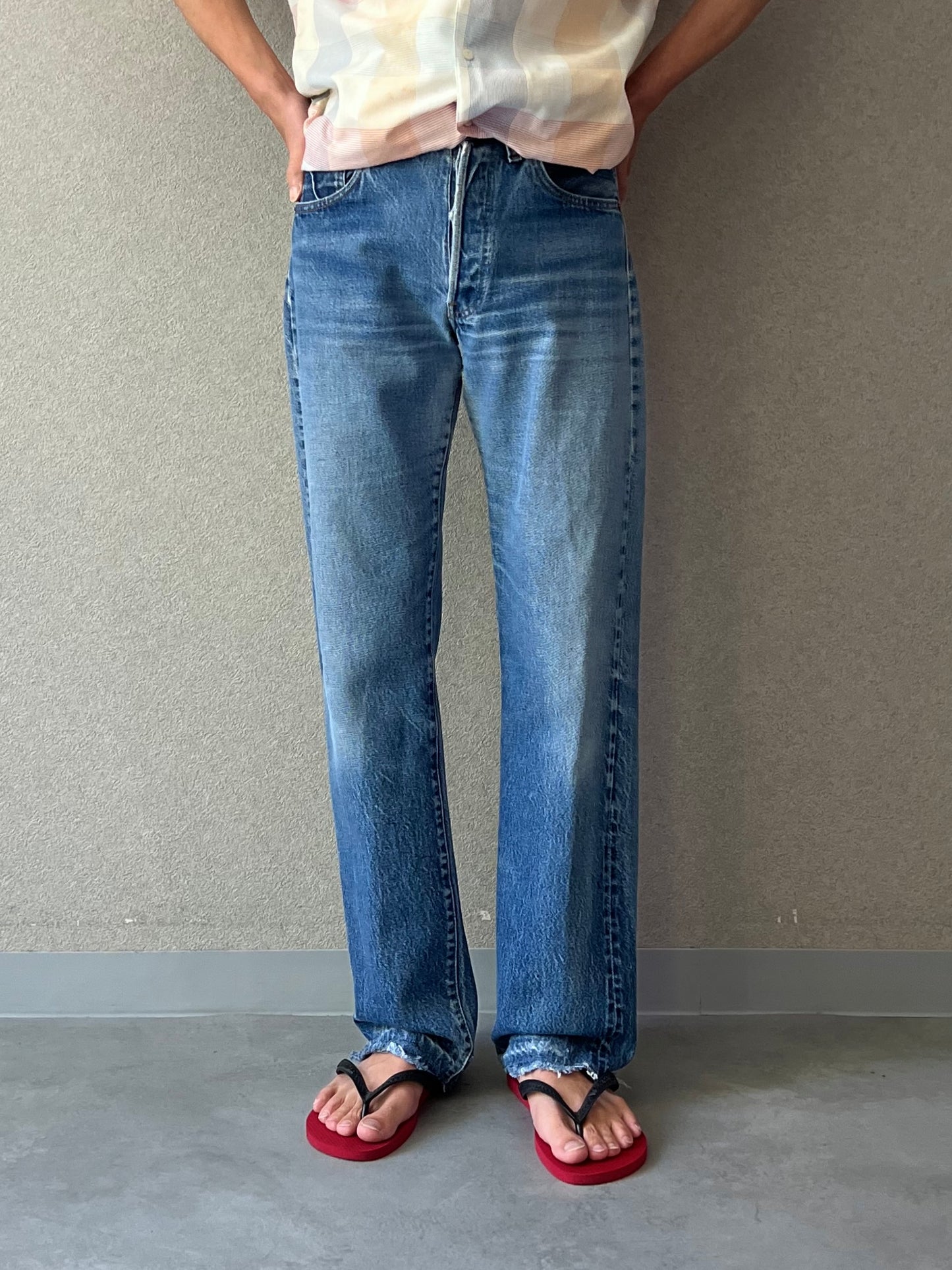 80's Levi’s 501 denim pants "RED LINE"