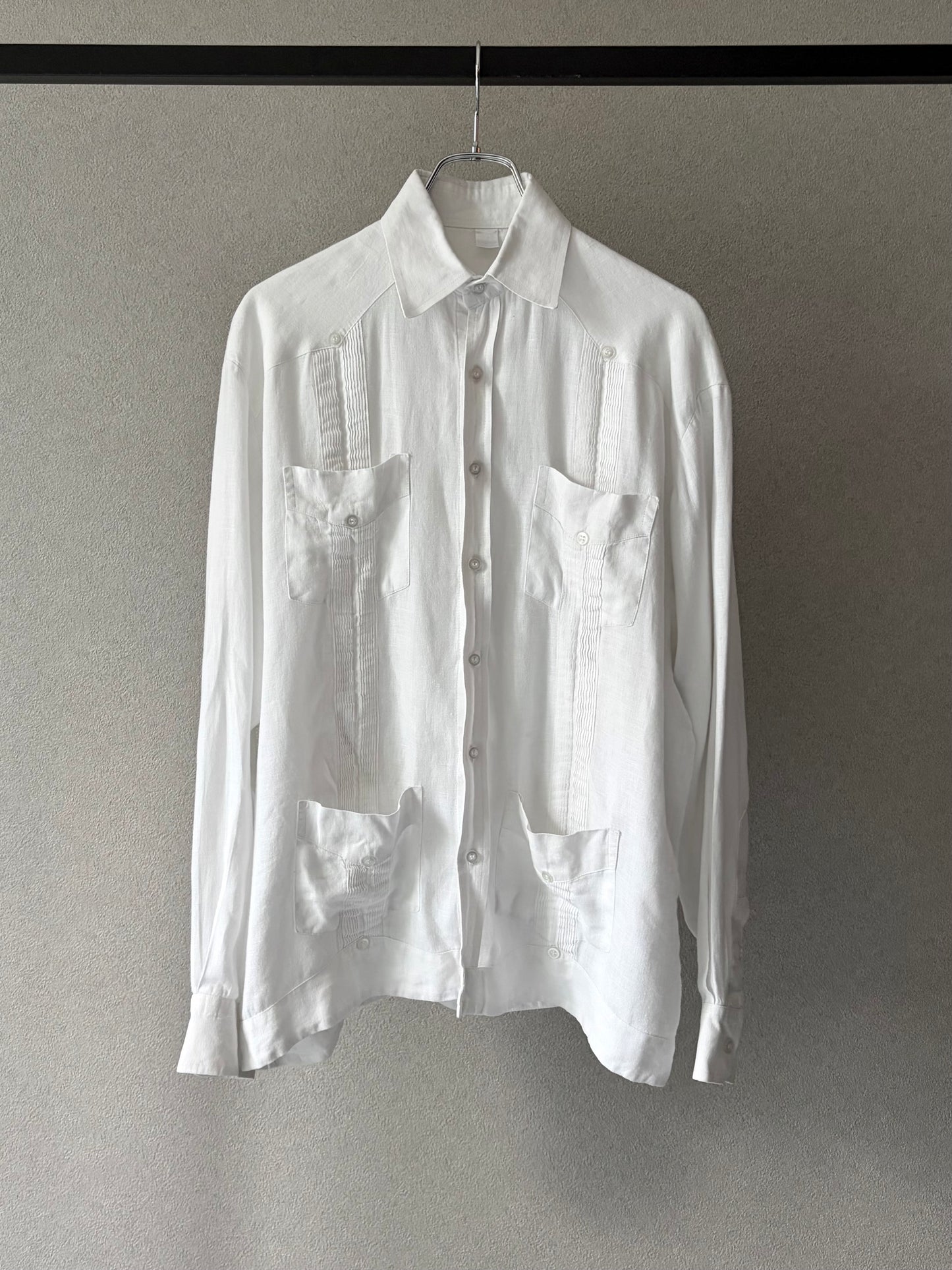 80's〜 UNKNOWN linen guayabear shirt