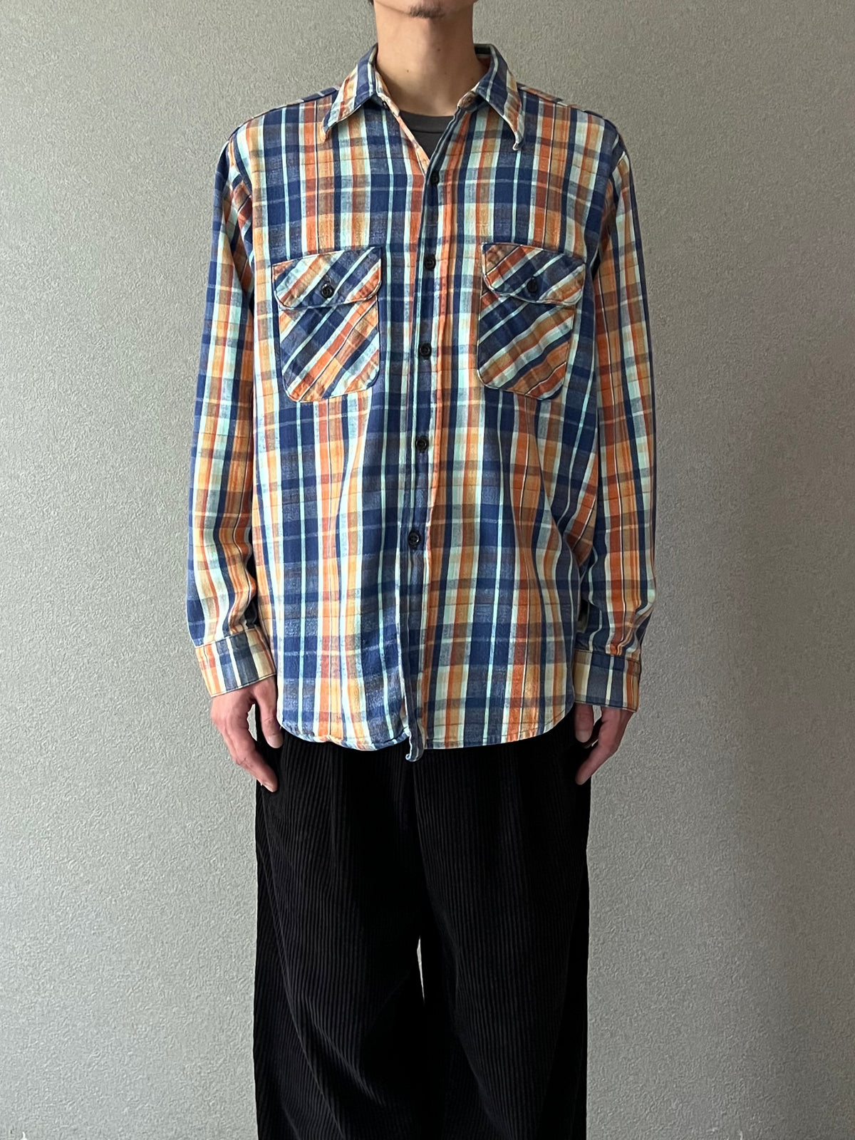 60's FIVE BROTHER flannel shirt