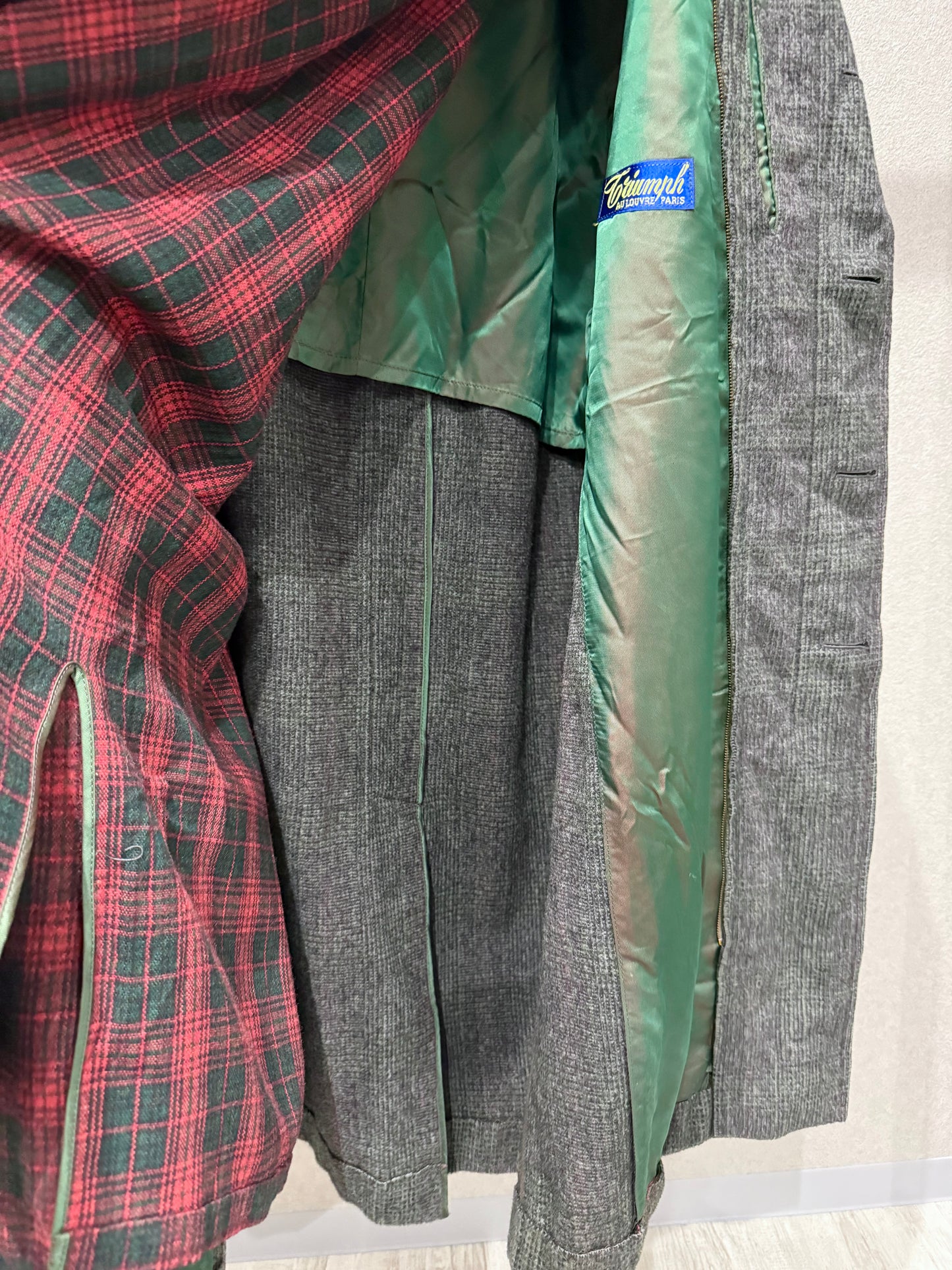 60's VINTAGE wool chester coat