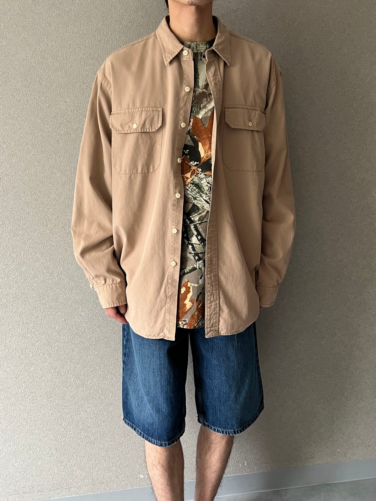90's Polo Ralph Lauren silk x cotton work shirt