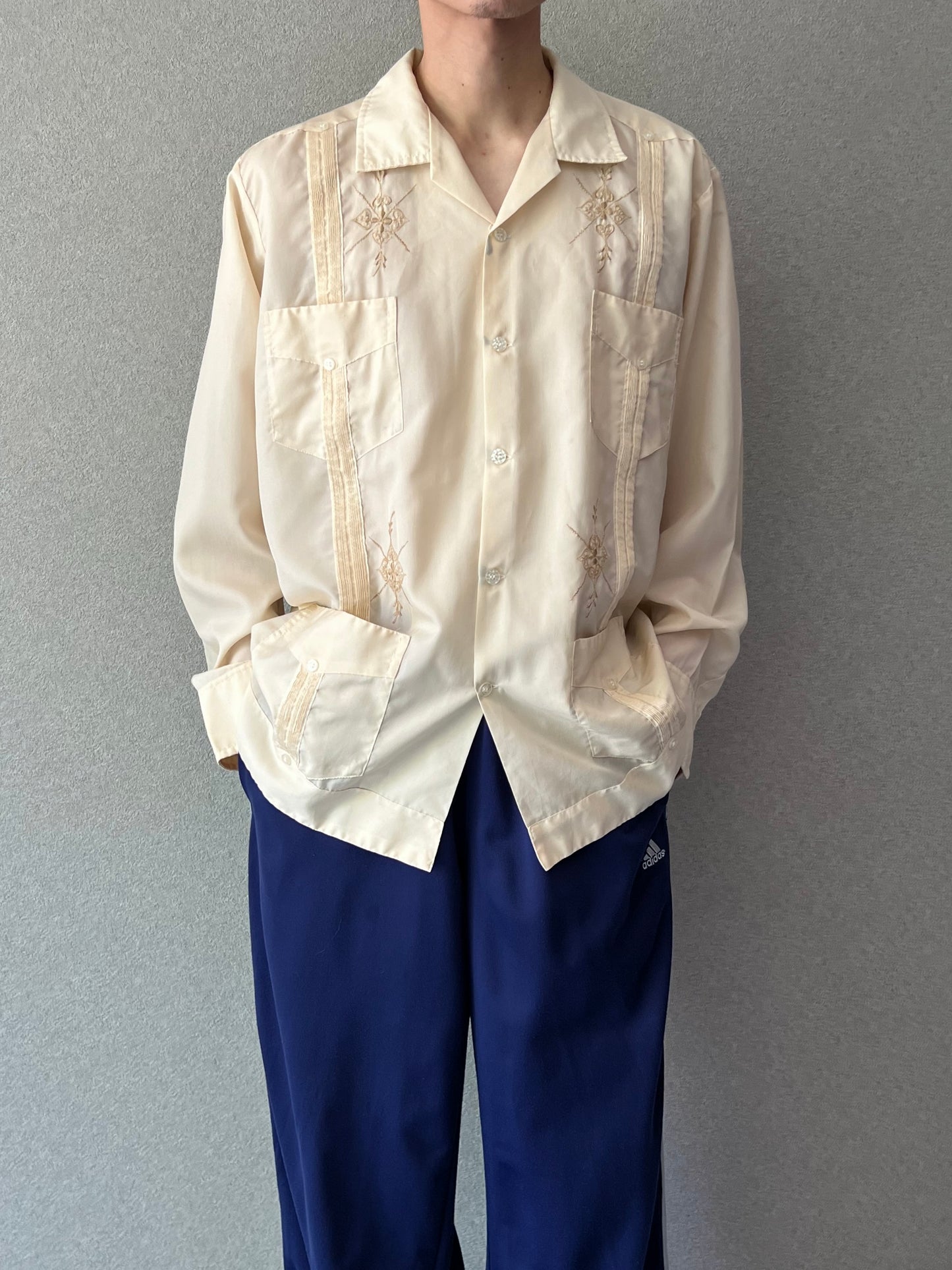 80's Mayalan L/S guayabera shirt