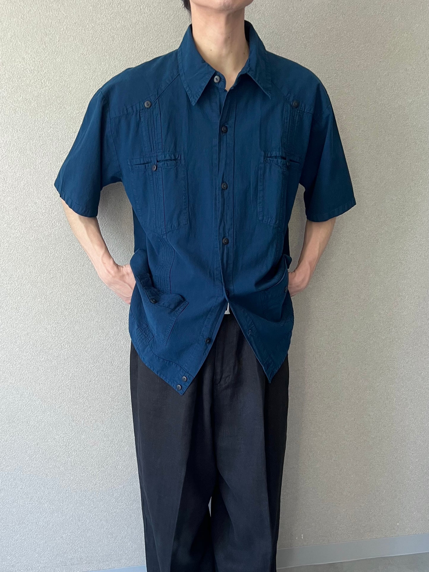 90's HIXCATL guayabera shirt